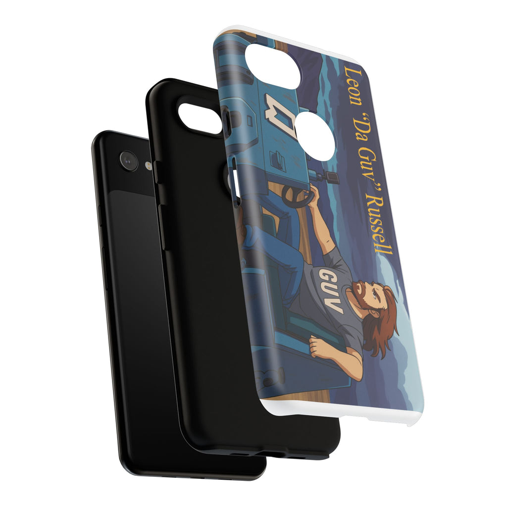 Phone Cases, Tough Phone Covers, Book Character Fan Gift, Sci-Fi Tank Art, Leon 'Da Guv' Russell Design