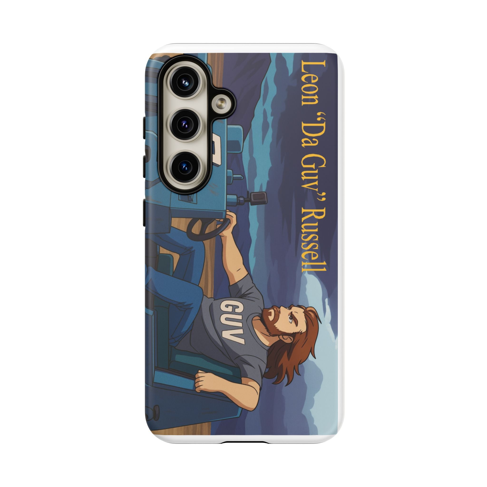 Phone Cases, Tough Phone Covers, Book Character Fan Gift, Sci-Fi Tank Art, Leon 'Da Guv' Russell Design