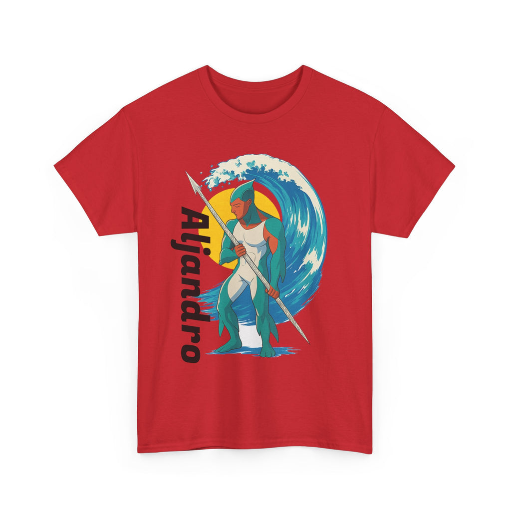 Anime Aljandro Tee - Personalized Heavy Cotton T-Shirt, Unique Gift for Him, Beach Vibes, Casual Wear, Art-Inspired Apparel