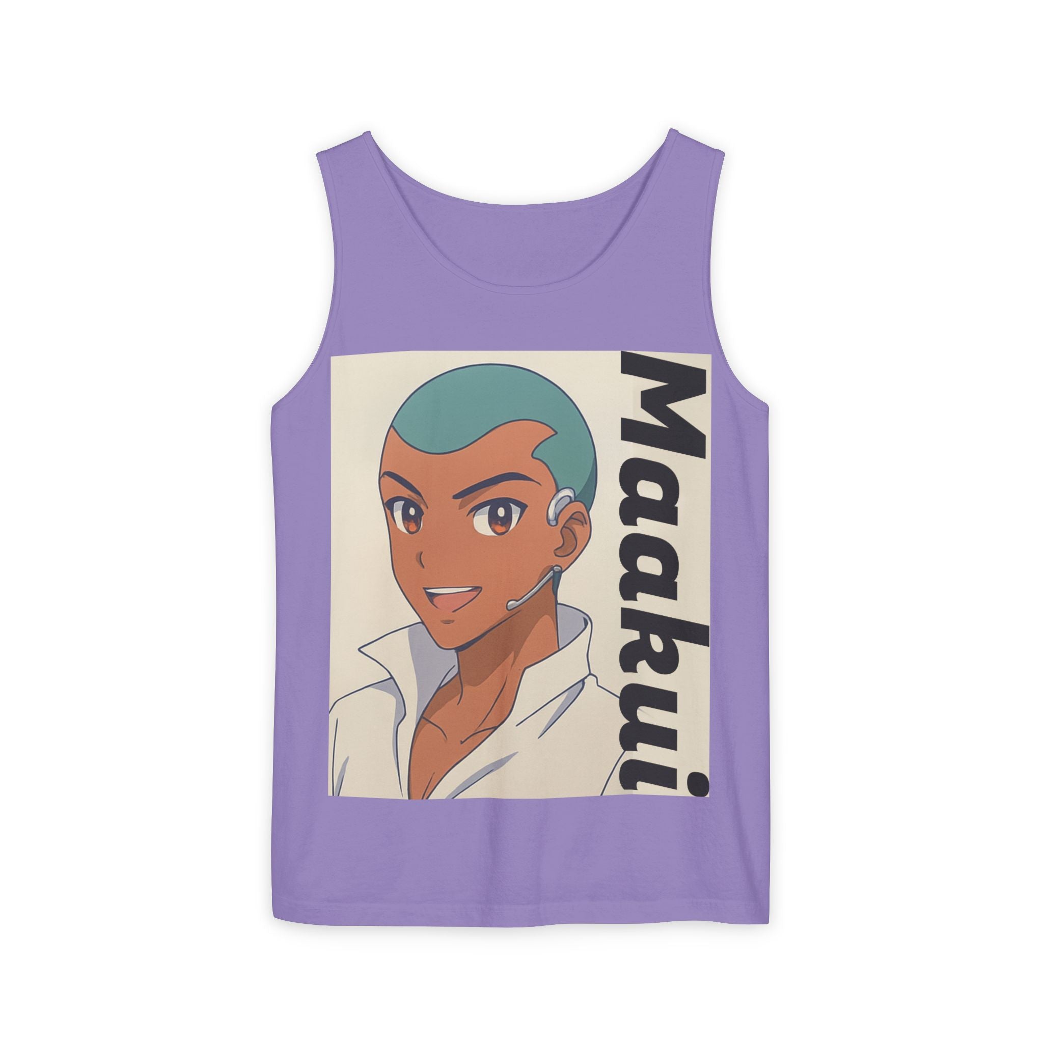 Unisex Anime Character Maakui Tank Top, Summer Wear, Graphic Tee, Casual Attire, Gift for Fans, Beachwear, Festival Top