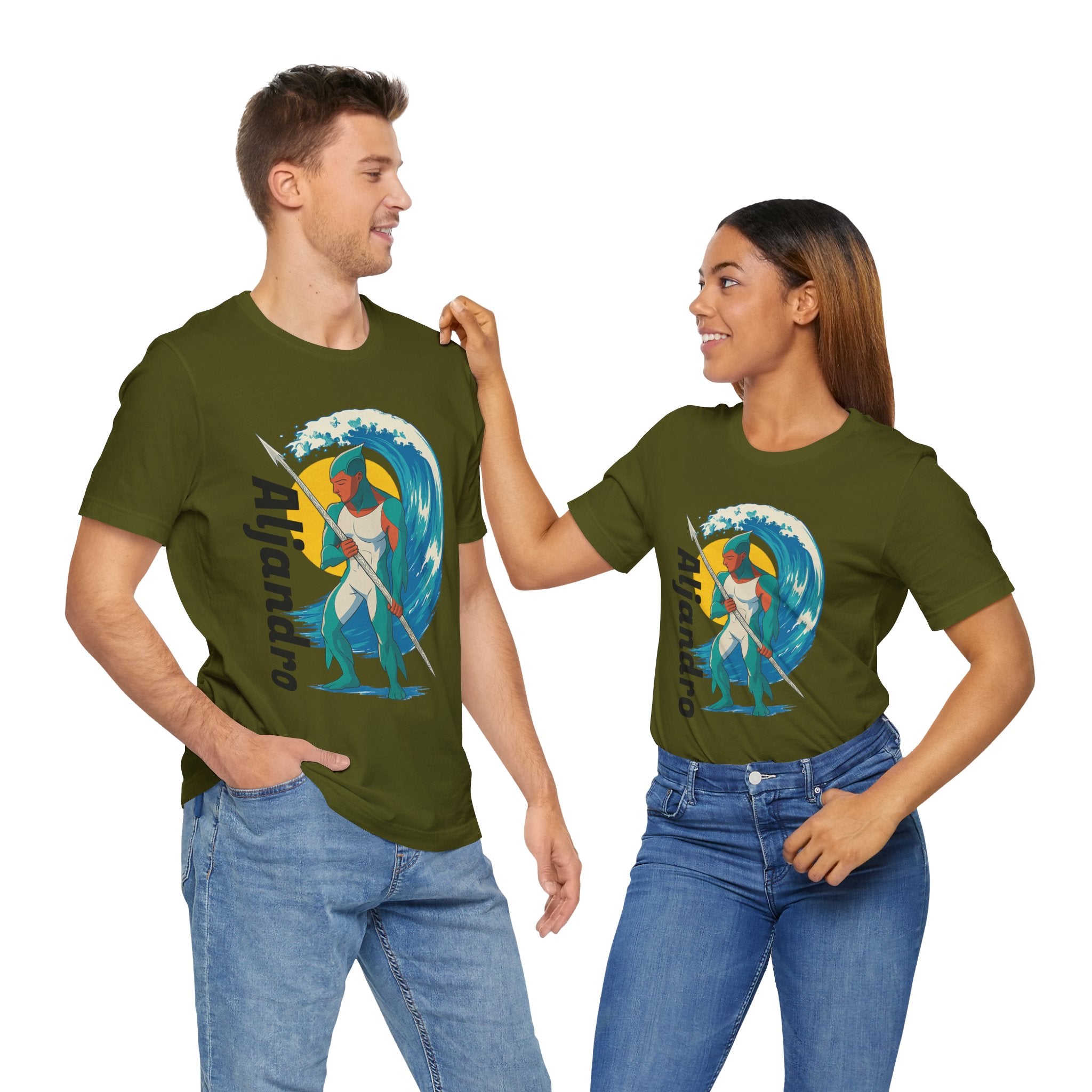 Aljandro Wave Warrior T-Shirt — Personalized 'Aljandro' Surf Guardian Tee