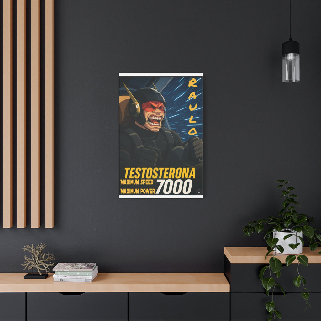 Canvas Wall Art, Anime Raulo Testosterona 7000, Sci-Fi Book Da Guv, Matte Stretched Print, Home Decor, Gift Idea