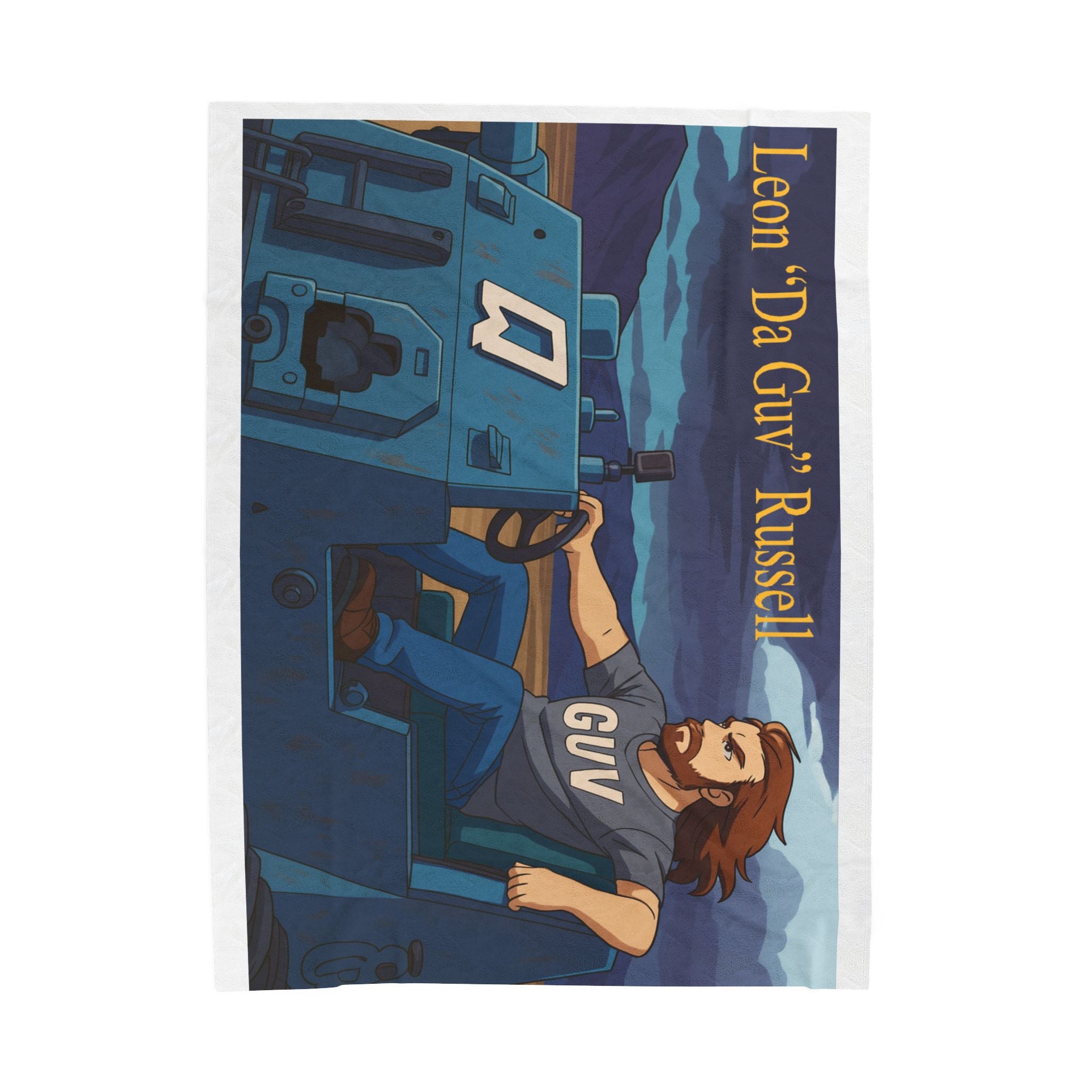 Velveteen Plush Blanket - Leon 'Da Guv' Russell in The Banshee Tank, Sci-Fi Book Fan Gift, Home Decor, Cozy Movie Night Throw, Unique