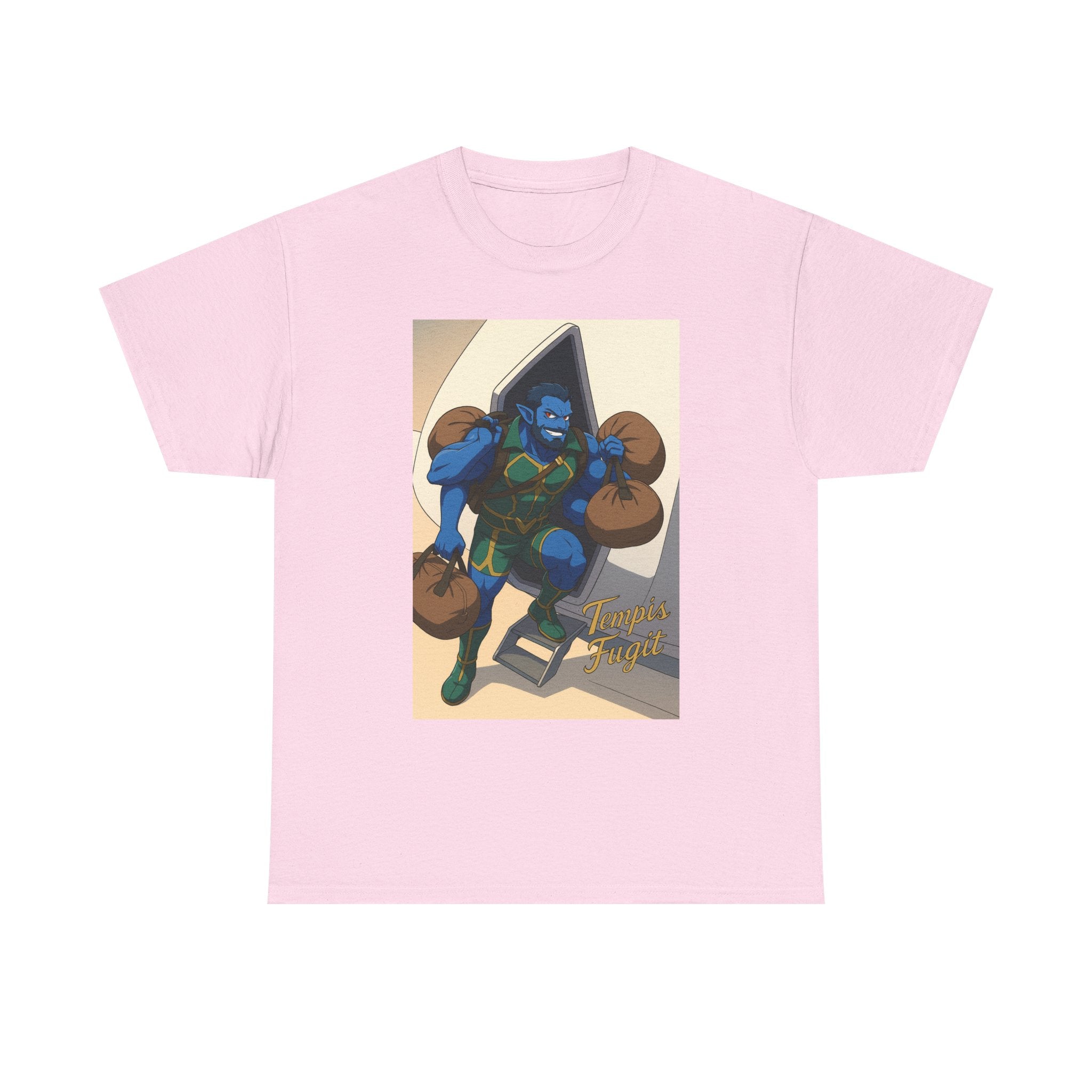 Anime Tempis Fugit Unisex Tee, Sci-Fi Book Da Guv Fan Shirt, Heavy Cotton Top, Manga Lover Gift, Graphic Novel T-Shirt