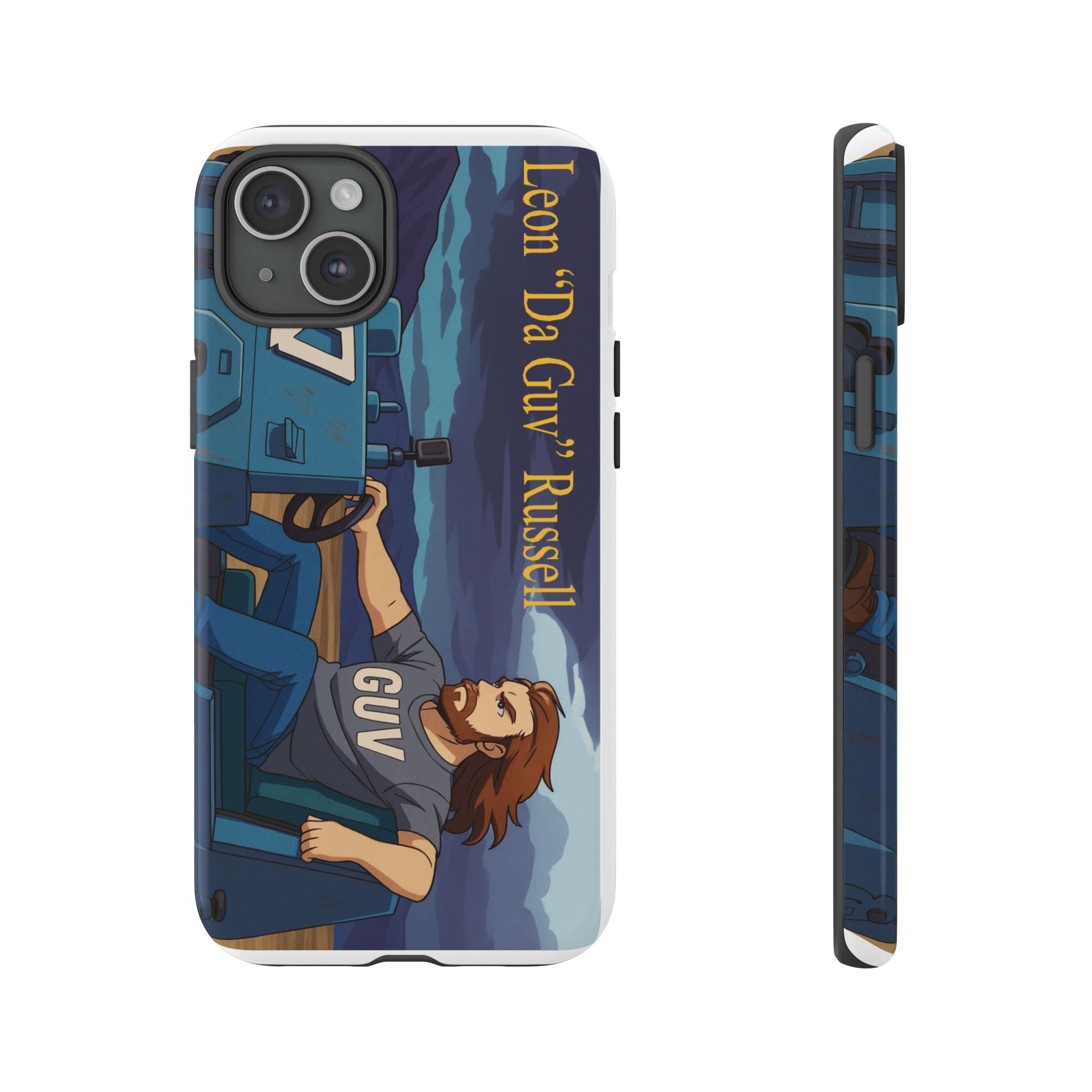 Phone Cases, Tough Phone Covers, Book Character Fan Gift, Sci-Fi Tank Art, Leon 'Da Guv' Russell Design
