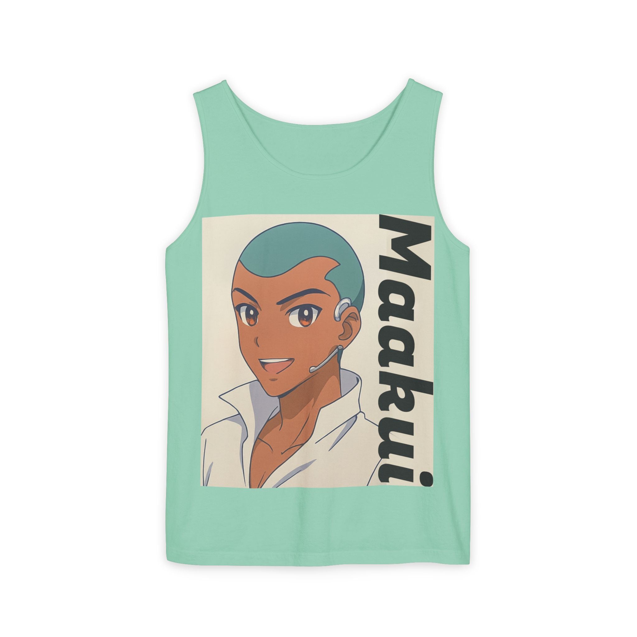 Unisex Anime Character Maakui Tank Top, Summer Wear, Graphic Tee, Casual Attire, Gift for Fans, Beachwear, Festival Top