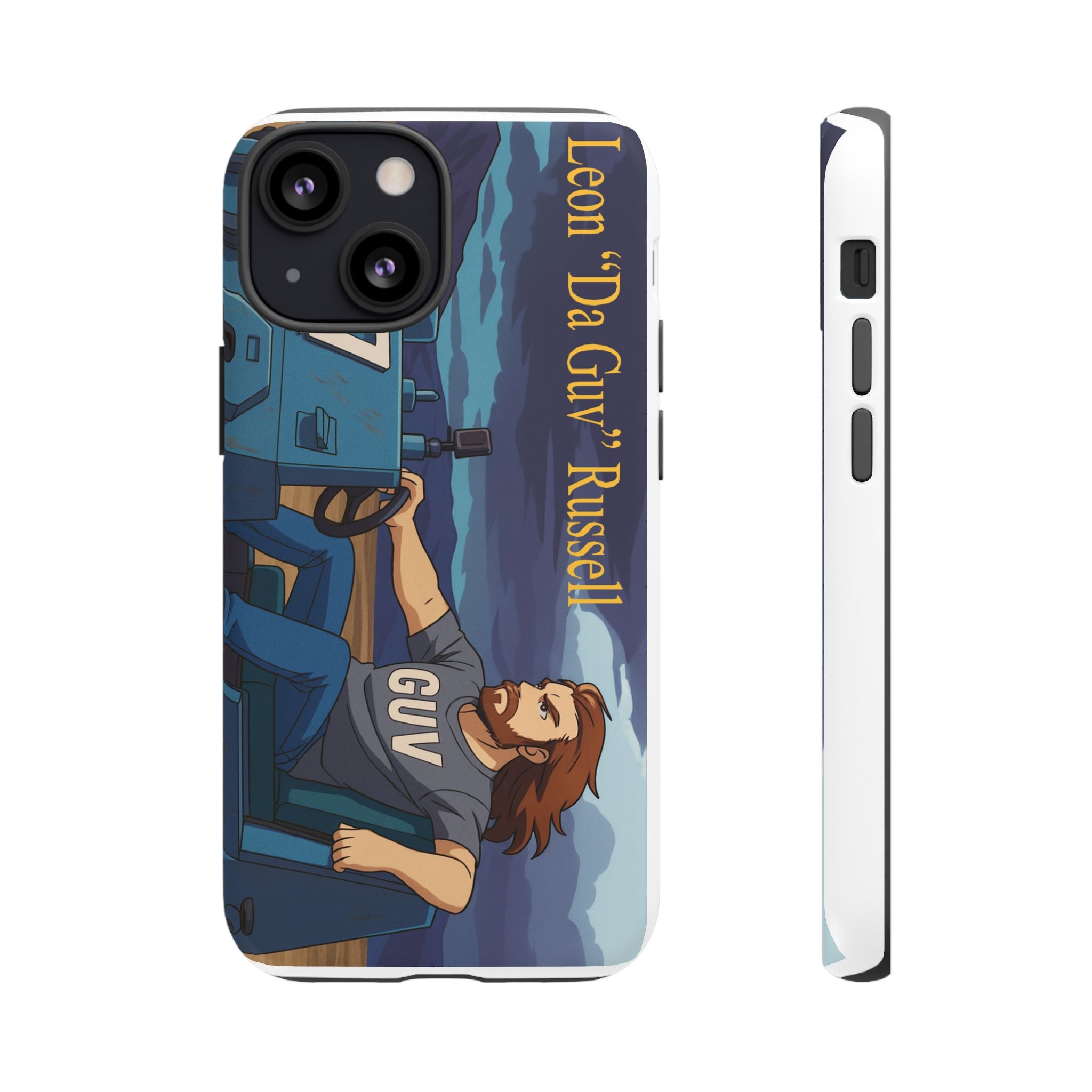 Phone Cases, Tough Phone Covers, Book Character Fan Gift, Sci-Fi Tank Art, Leon 'Da Guv' Russell Design