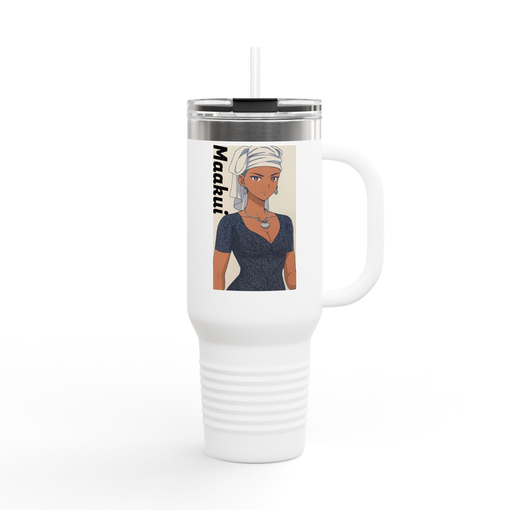 Anime Maakui Insulated Travel Mug - 40oz, Sci-Fi Book Fan Gift, Large Coffee Cup, Novelty Tea Tumbler, Otaku Anime Lover Present