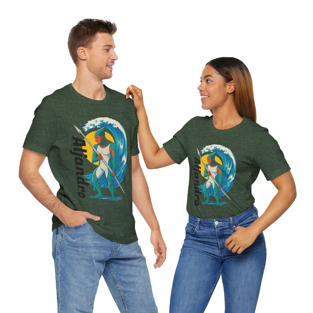 Aljandro Wave Warrior T-Shirt — Personalized 'Aljandro' Surf Guardian Tee