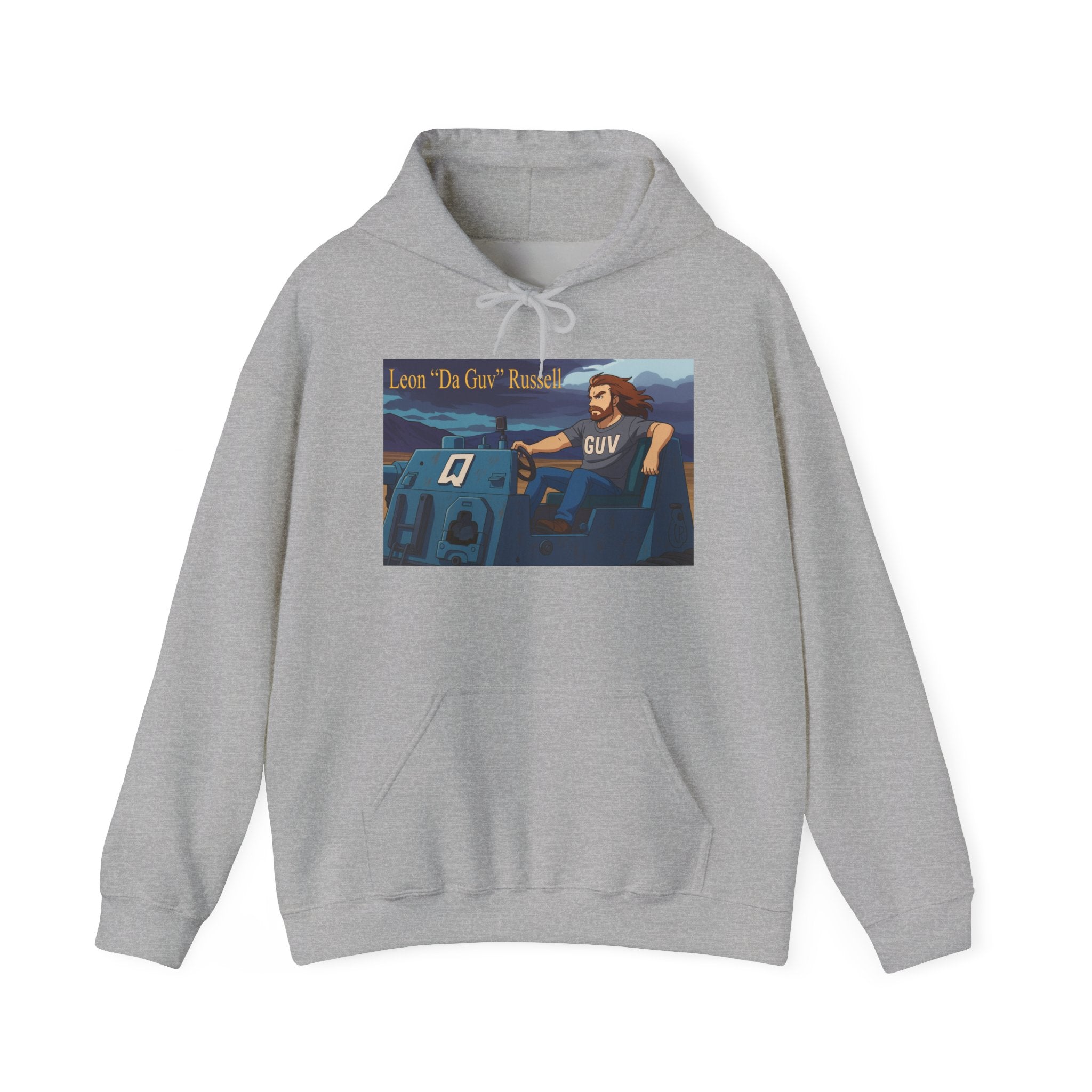 Sci-Fi Book Fan Unisex Hoodie, Leon 'Da Guv' Russell Driving The Banshee Tank Design, Comfy Sweatshirt, Gift for Bookworms, Book Lover