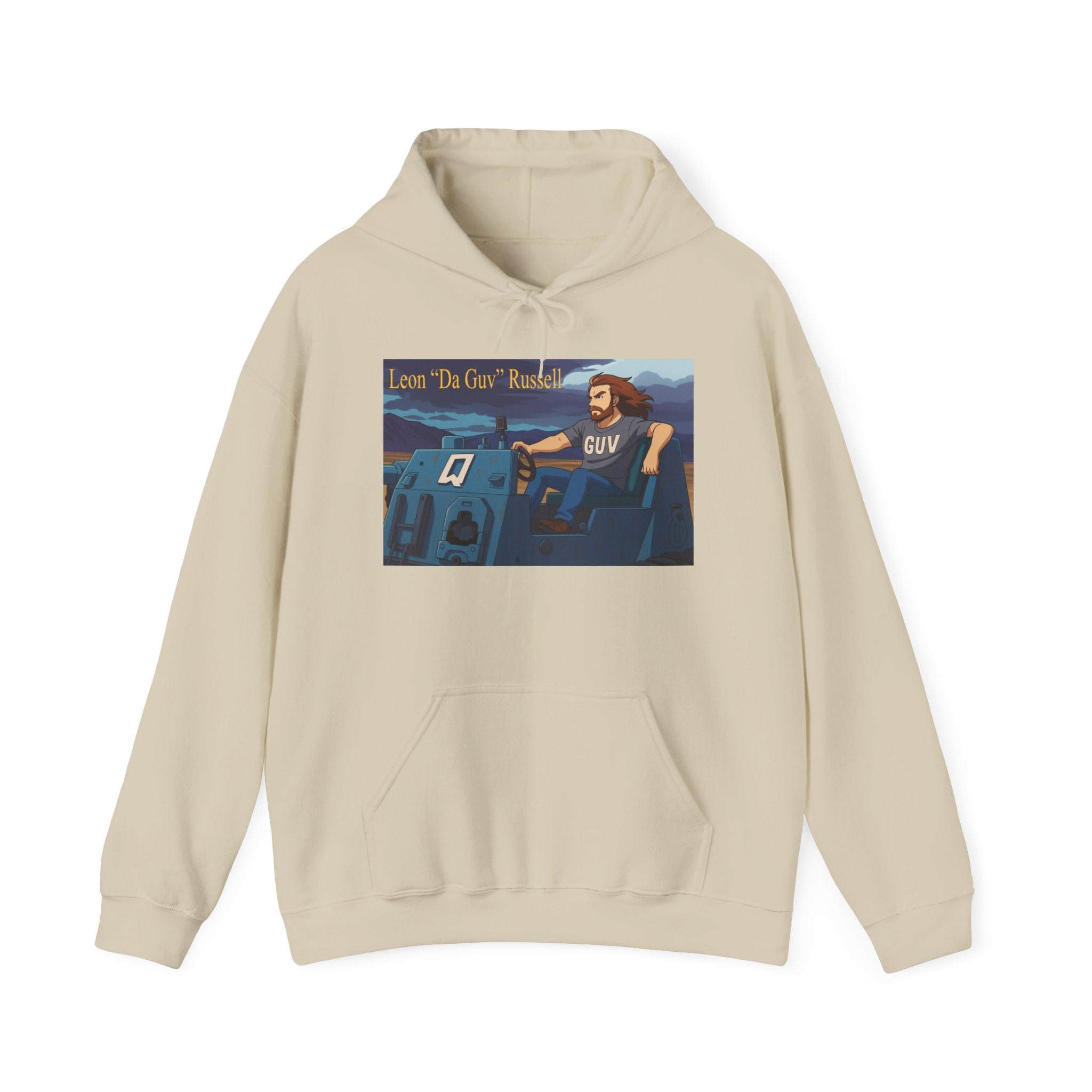 Sci-Fi Book Fan Unisex Hoodie, Leon 'Da Guv' Russell Driving The Banshee Tank Design, Comfy Sweatshirt, Gift for Bookworms, Book Lover