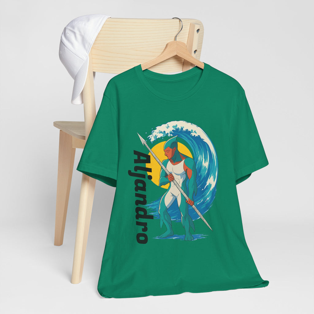 Aljandro Wave Warrior T-Shirt — Personalized 'Aljandro' Surf Guardian Tee