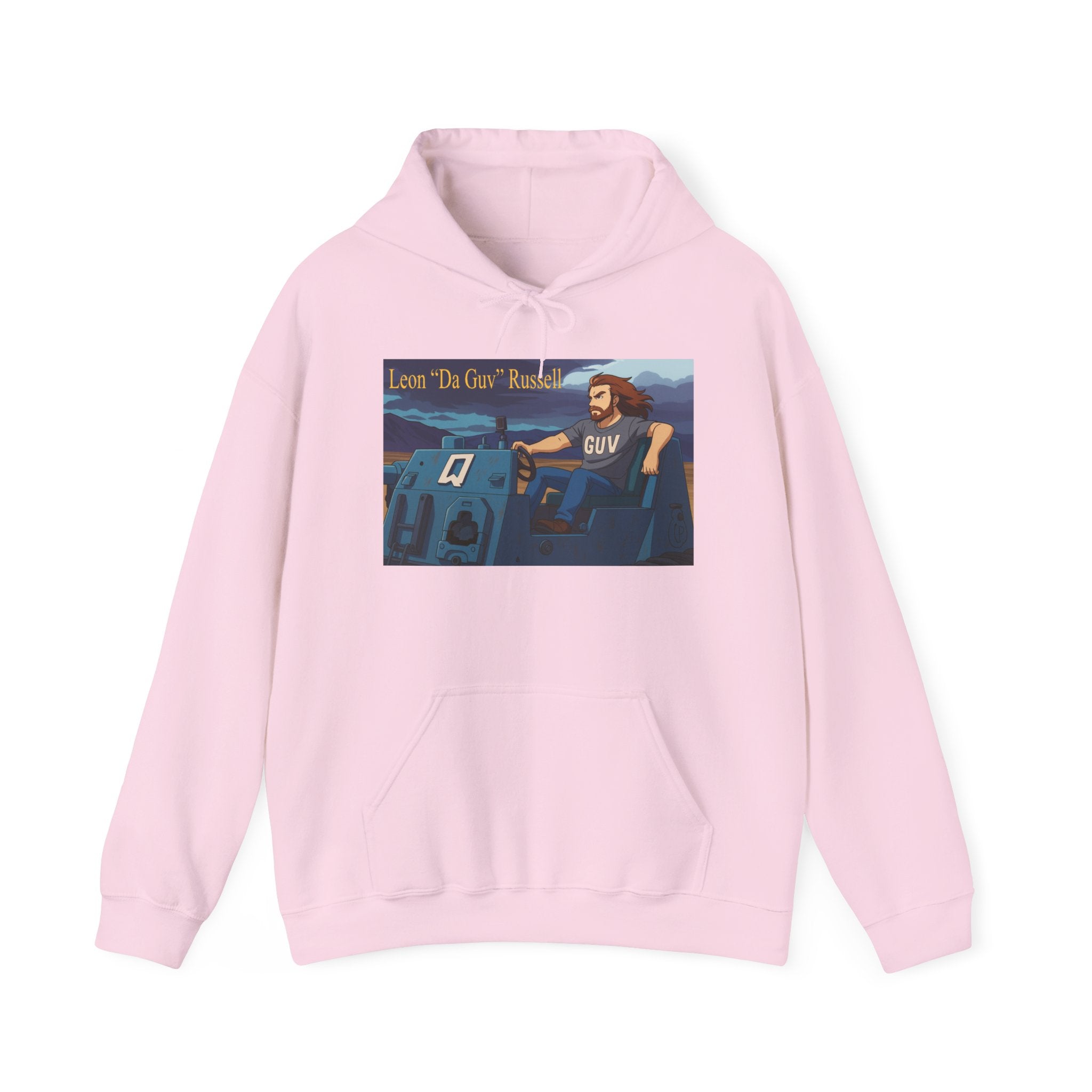 Sci-Fi Book Fan Unisex Hoodie, Leon 'Da Guv' Russell Driving The Banshee Tank Design, Comfy Sweatshirt, Gift for Bookworms, Book Lover