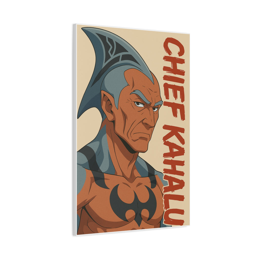 Canvas Print, Chief Kahalu from Da Guv, Wall Art Decor, Tribal Chief Artwork, Matte Canvas Print, Large Stretched Canvas, Delphaneusian!
