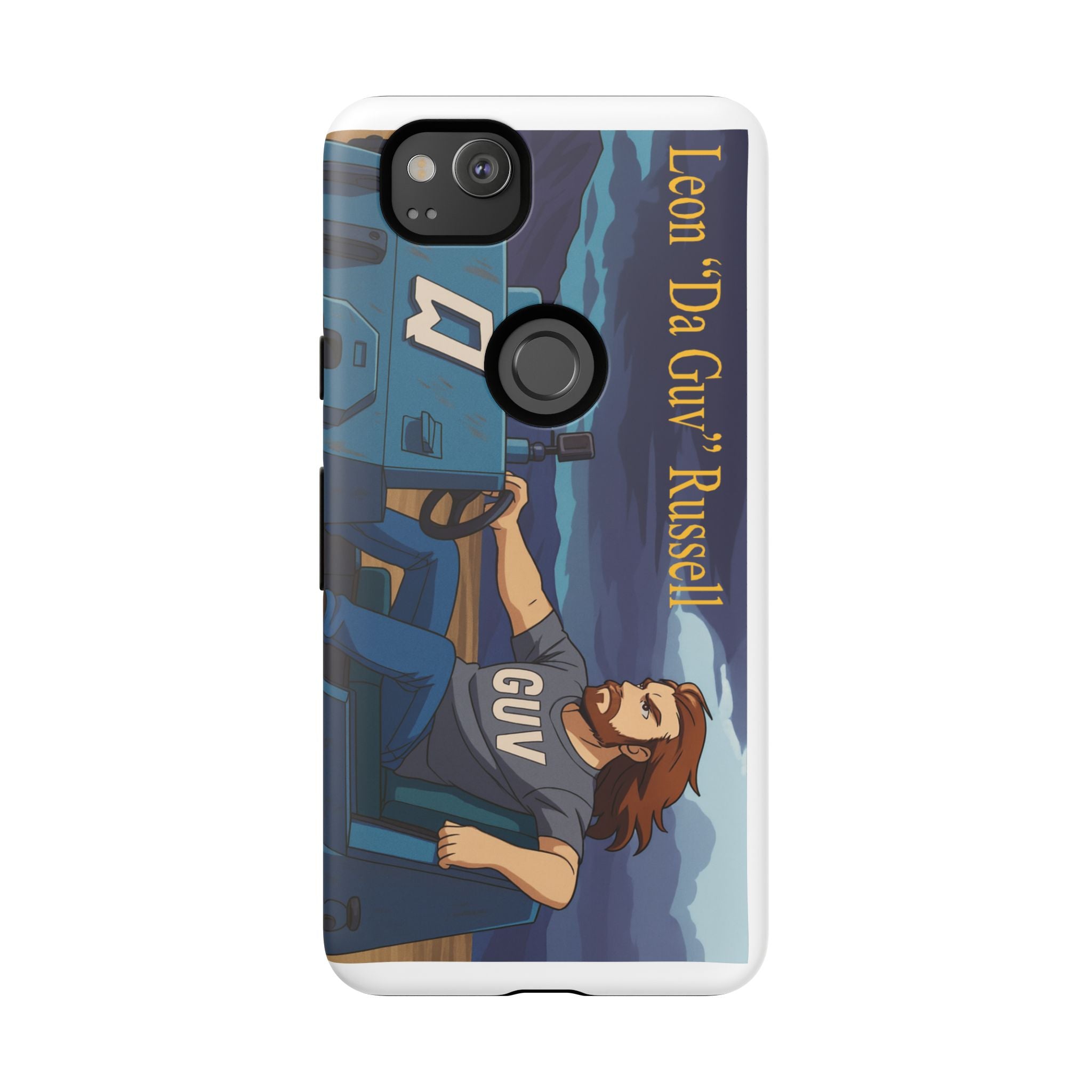 Phone Cases, Tough Phone Covers, Book Character Fan Gift, Sci-Fi Tank Art, Leon 'Da Guv' Russell Design