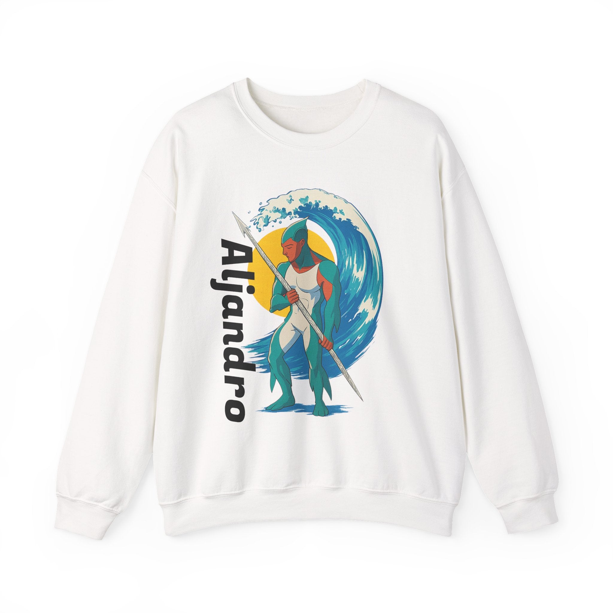 Kraken Hunter Graphic Sweatshirt — Personalized 'Aljandro' Wave Design