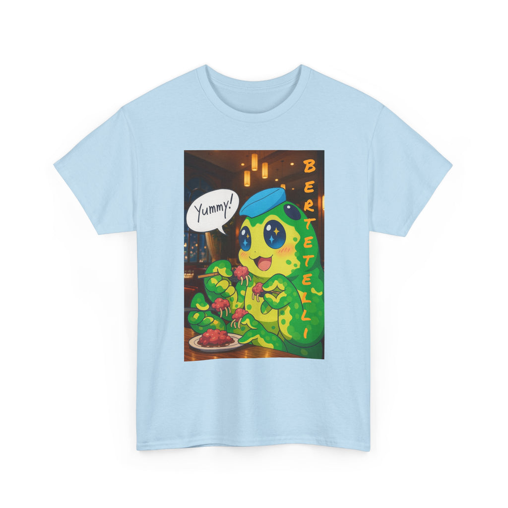 Yummy Anime Bertelli Unisex Tee, Fun Casual Shirt, Gift for Food Lovers, Cute Animal Apparel, Trendy Everyday Wear, Birthday Present