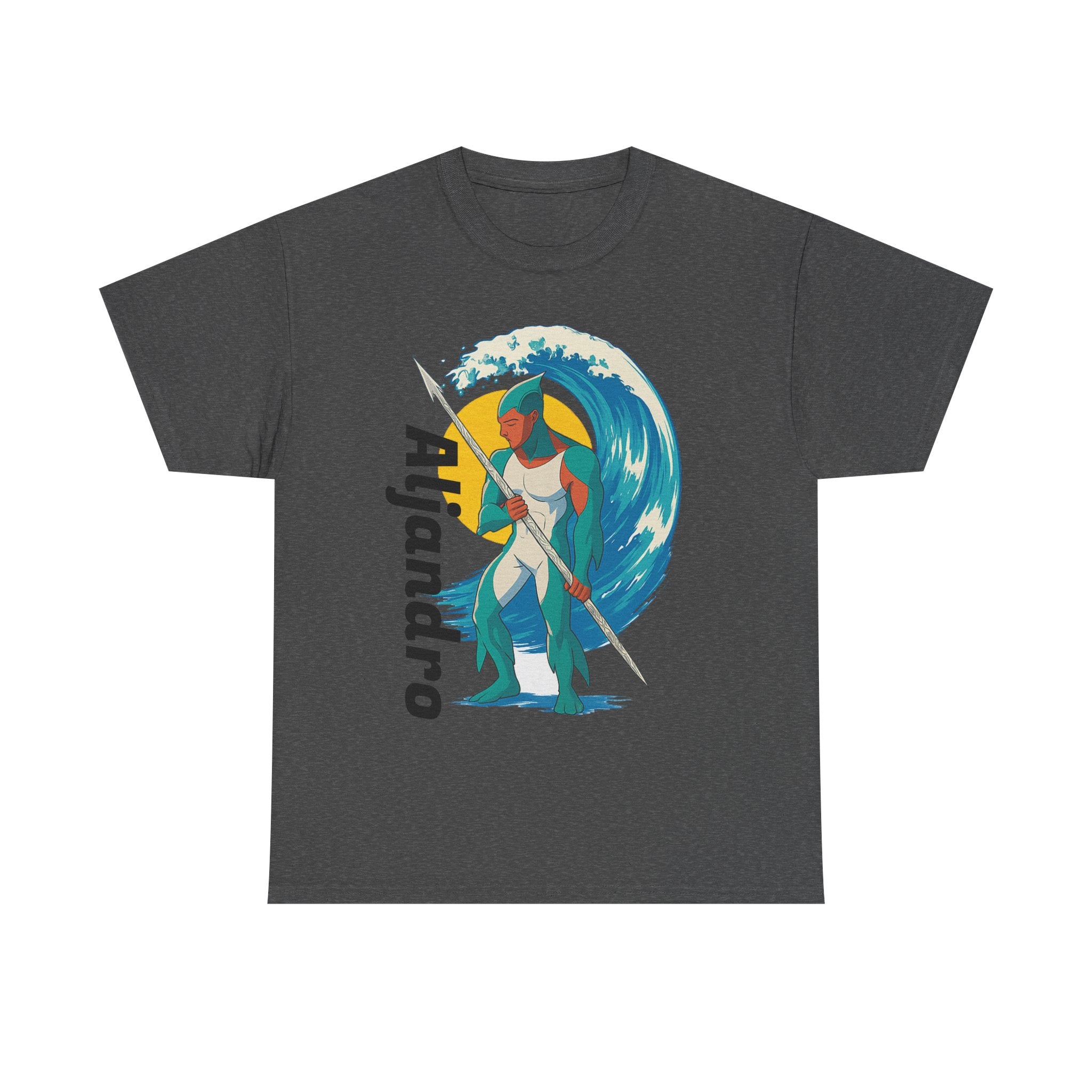 Anime Aljandro Tee - Personalized Heavy Cotton T-Shirt, Unique Gift for Him, Beach Vibes, Casual Wear, Art-Inspired Apparel