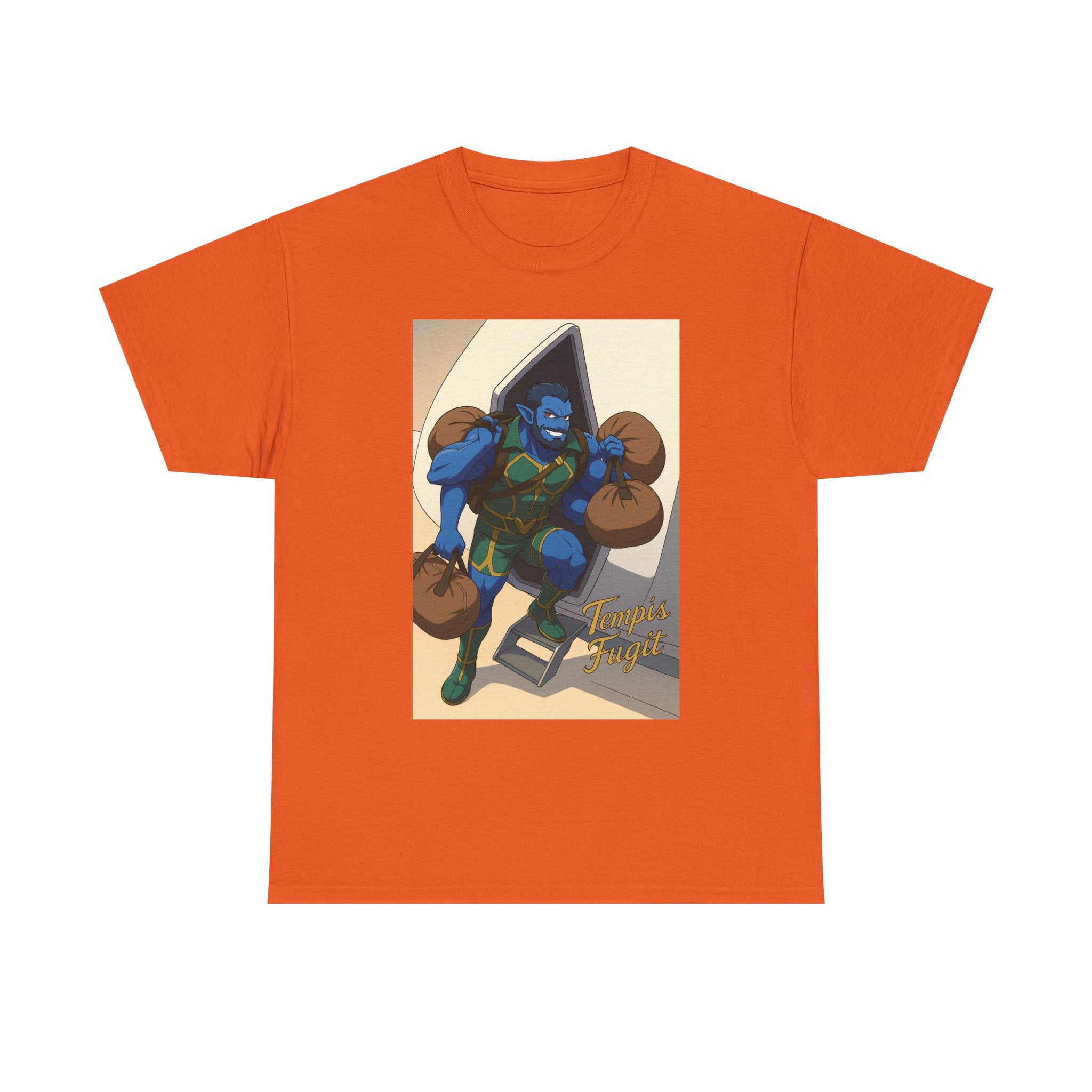Anime Tempis Fugit Unisex Tee, Sci-Fi Book Da Guv Fan Shirt, Heavy Cotton Top, Manga Lover Gift, Graphic Novel T-Shirt