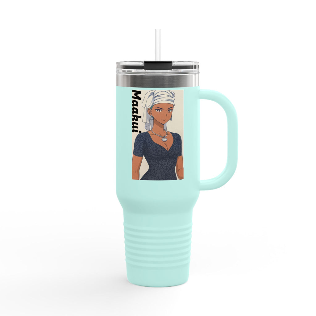 Anime Maakui Insulated Travel Mug - 40oz, Sci-Fi Book Fan Gift, Large Coffee Cup, Novelty Tea Tumbler, Otaku Anime Lover Present