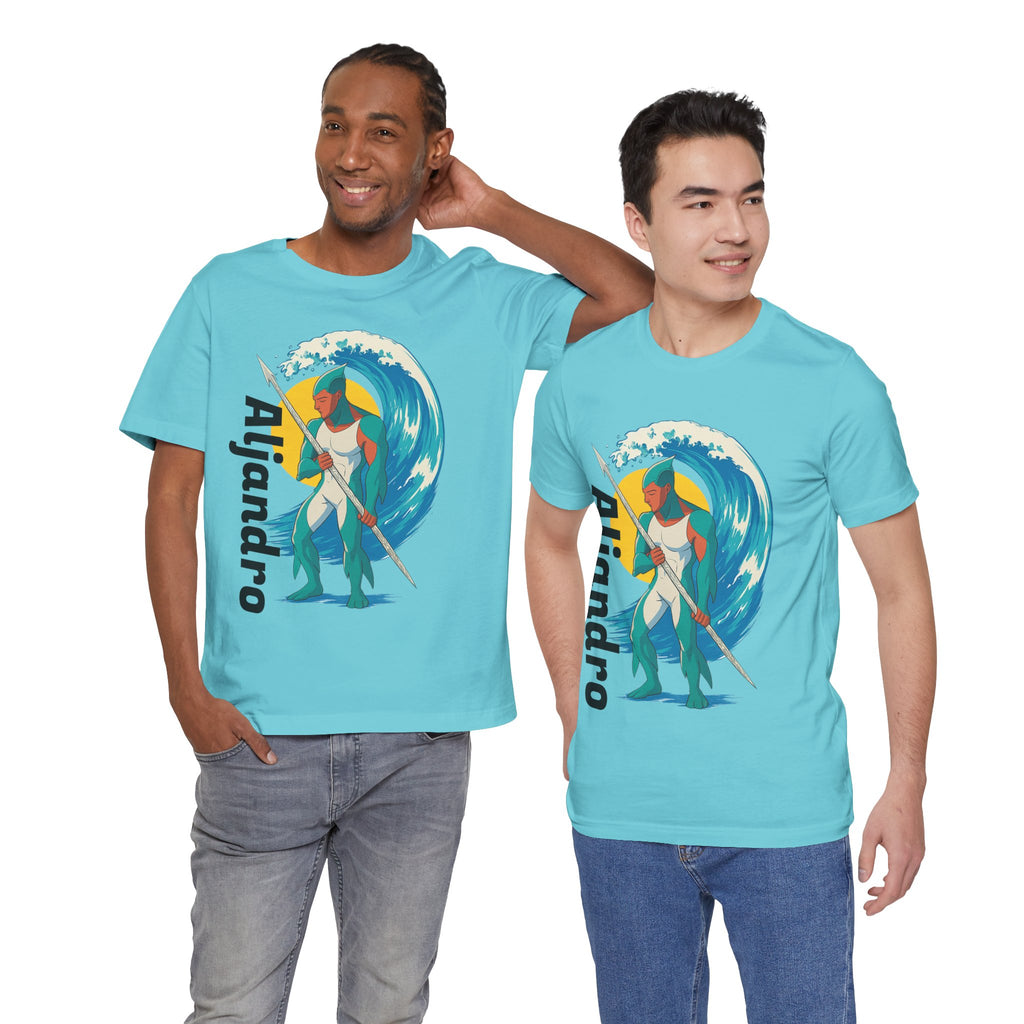 Aljandro Wave Warrior T-Shirt — Personalized 'Aljandro' Surf Guardian Tee