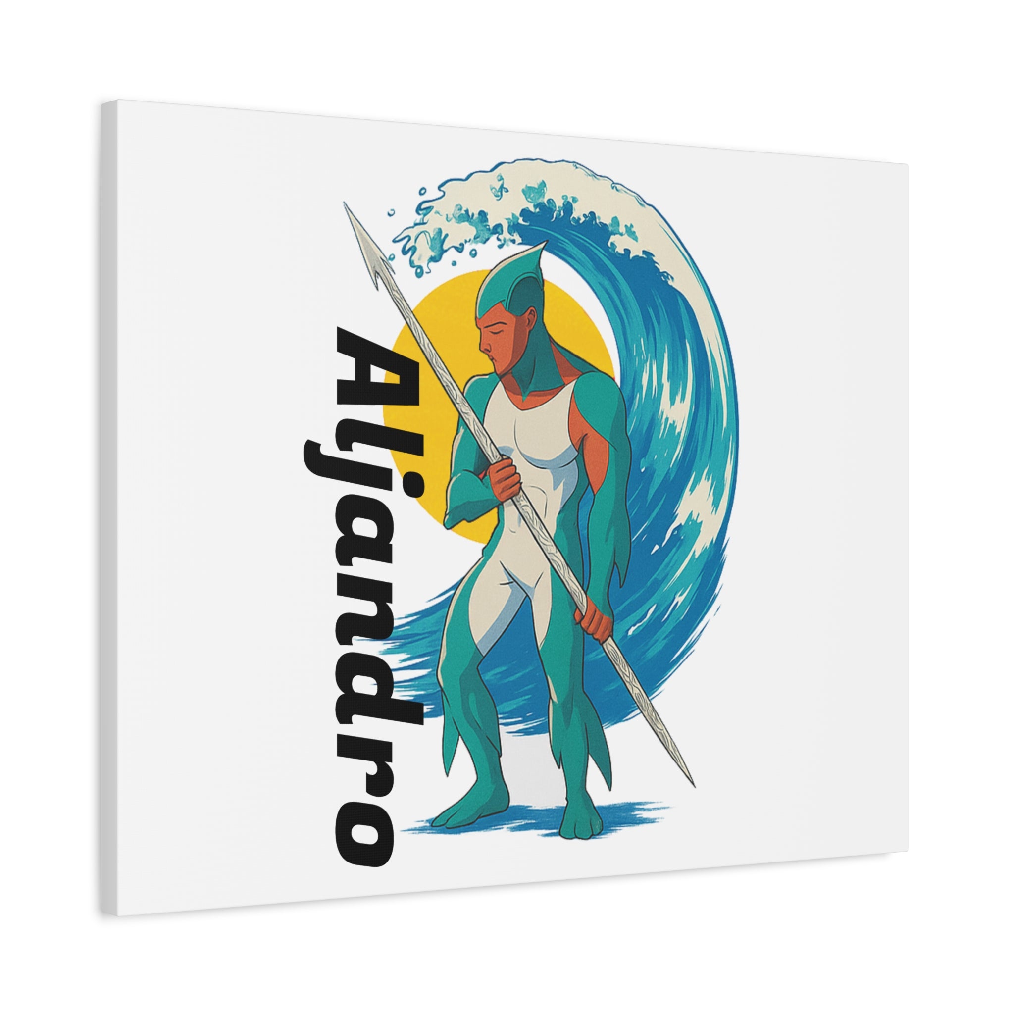 Anime Aljandro Canvas Print, Home Decor Gift, Coastal Wall Art, Unique Custom Canvas, Modern Minimalist Artwork