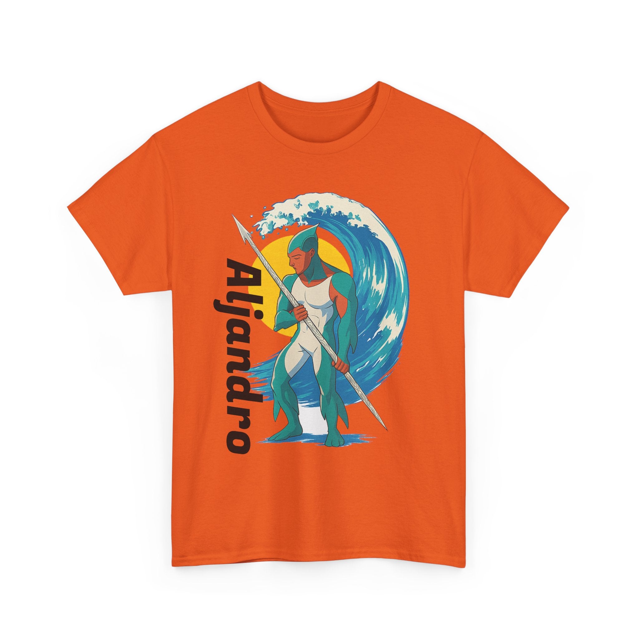 Anime Aljandro Tee - Personalized Heavy Cotton T-Shirt, Unique Gift for Him, Beach Vibes, Casual Wear, Art-Inspired Apparel