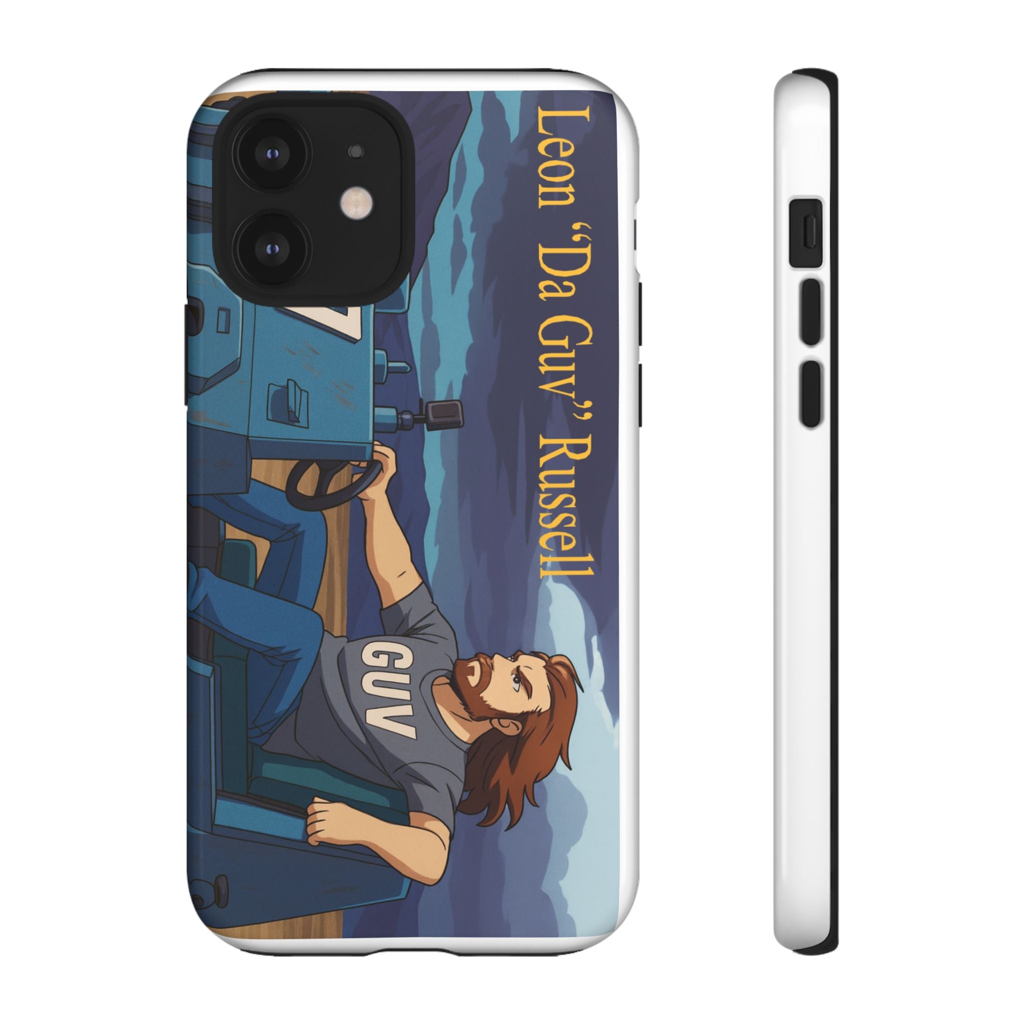 Phone Cases, Tough Phone Covers, Book Character Fan Gift, Sci-Fi Tank Art, Leon 'Da Guv' Russell Design