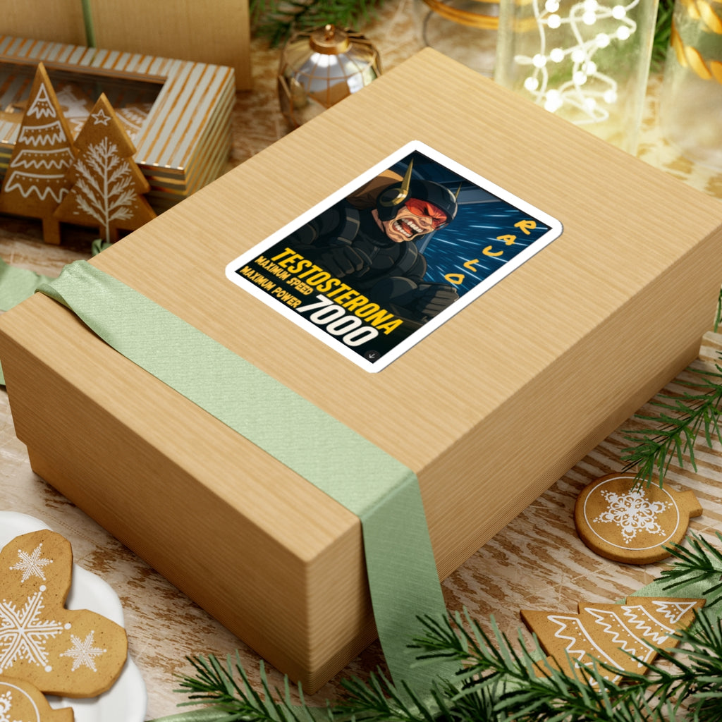 Anime Raulo Driving Testosterona 7000 Kiss-Cut Stickers, Sci-Fi Book Fan Art, Decals, Laptop Decals, Hydroflask Stickers, Water Bottle