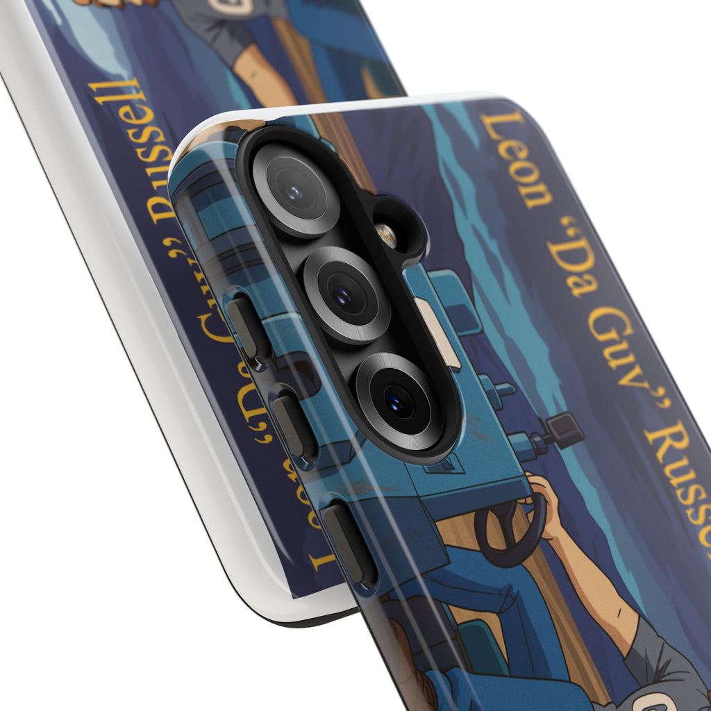 Phone Cases, Tough Phone Covers, Book Character Fan Gift, Sci-Fi Tank Art, Leon 'Da Guv' Russell Design