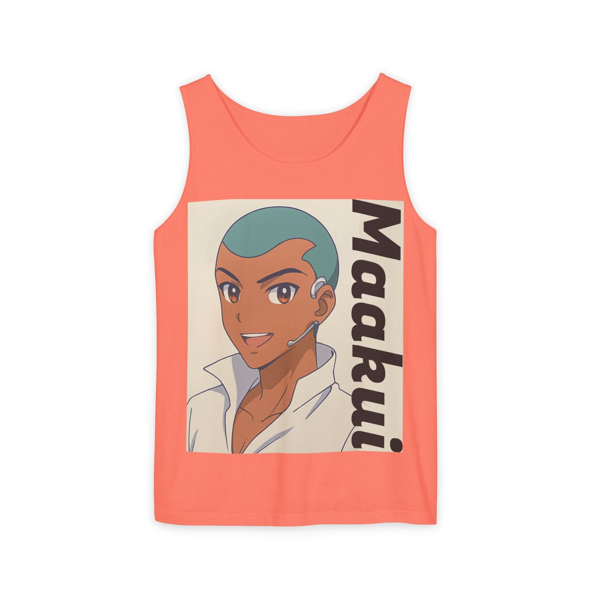 Unisex Anime Character Maakui Tank Top, Summer Wear, Graphic Tee, Casual Attire, Gift for Fans, Beachwear, Festival Top