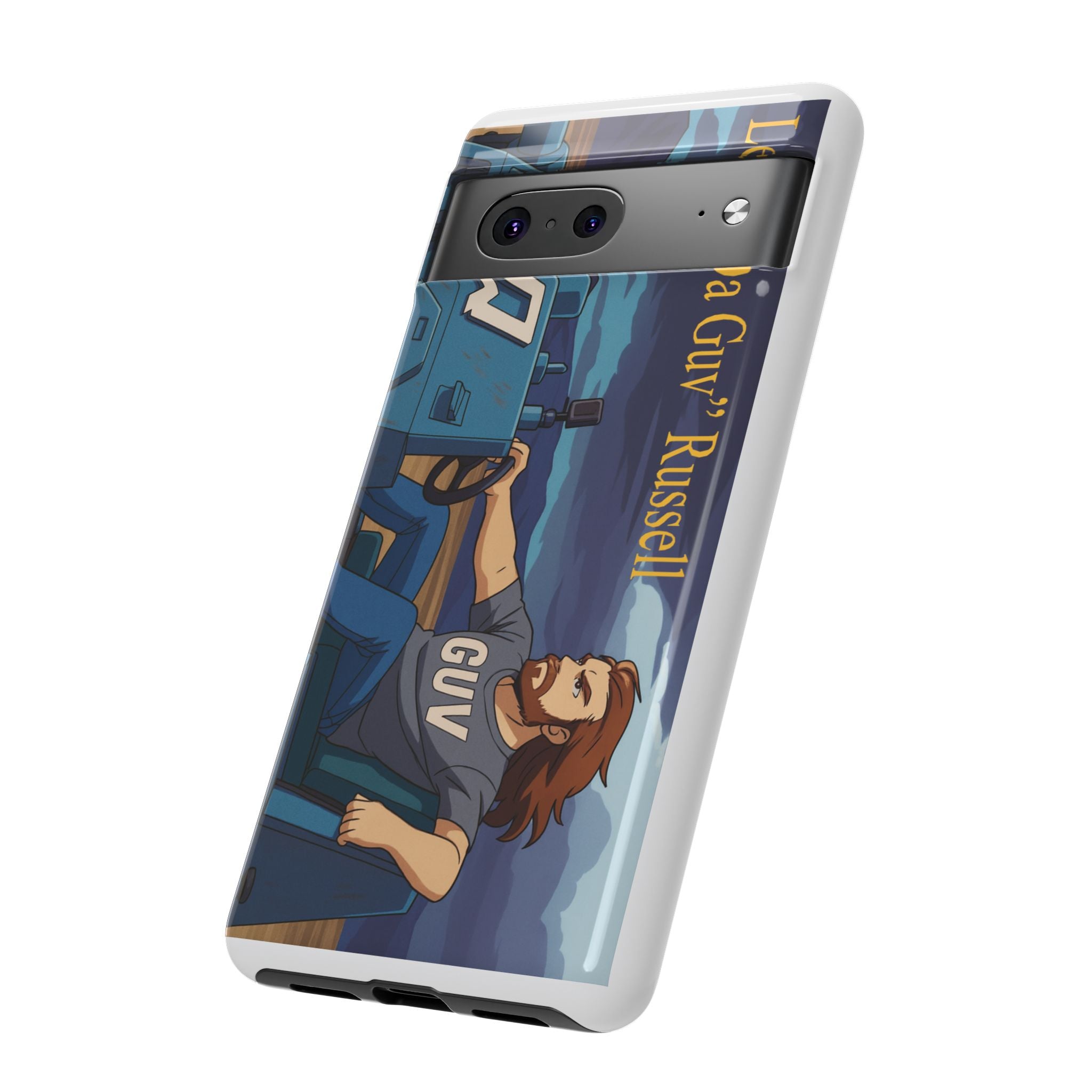 Phone Cases, Tough Phone Covers, Book Character Fan Gift, Sci-Fi Tank Art, Leon 'Da Guv' Russell Design
