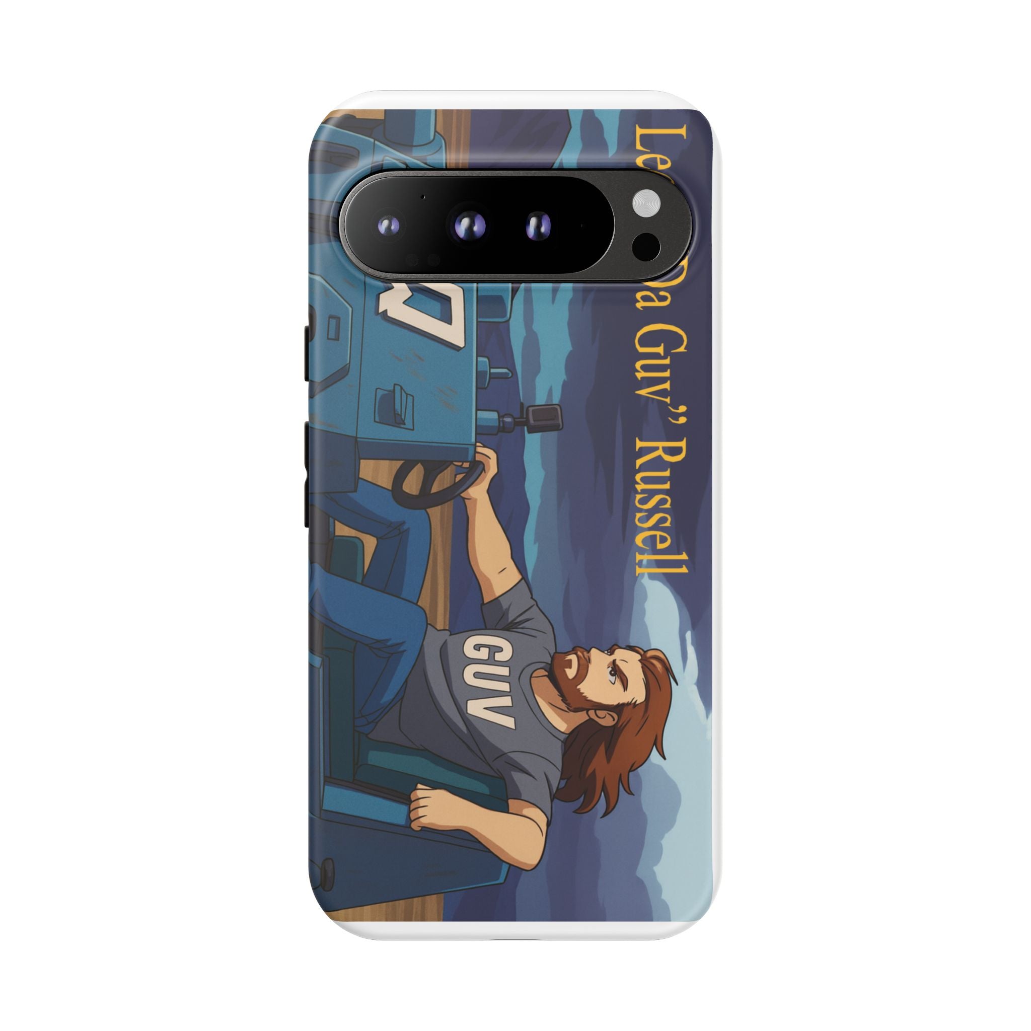 Phone Cases, Tough Phone Covers, Book Character Fan Gift, Sci-Fi Tank Art, Leon 'Da Guv' Russell Design
