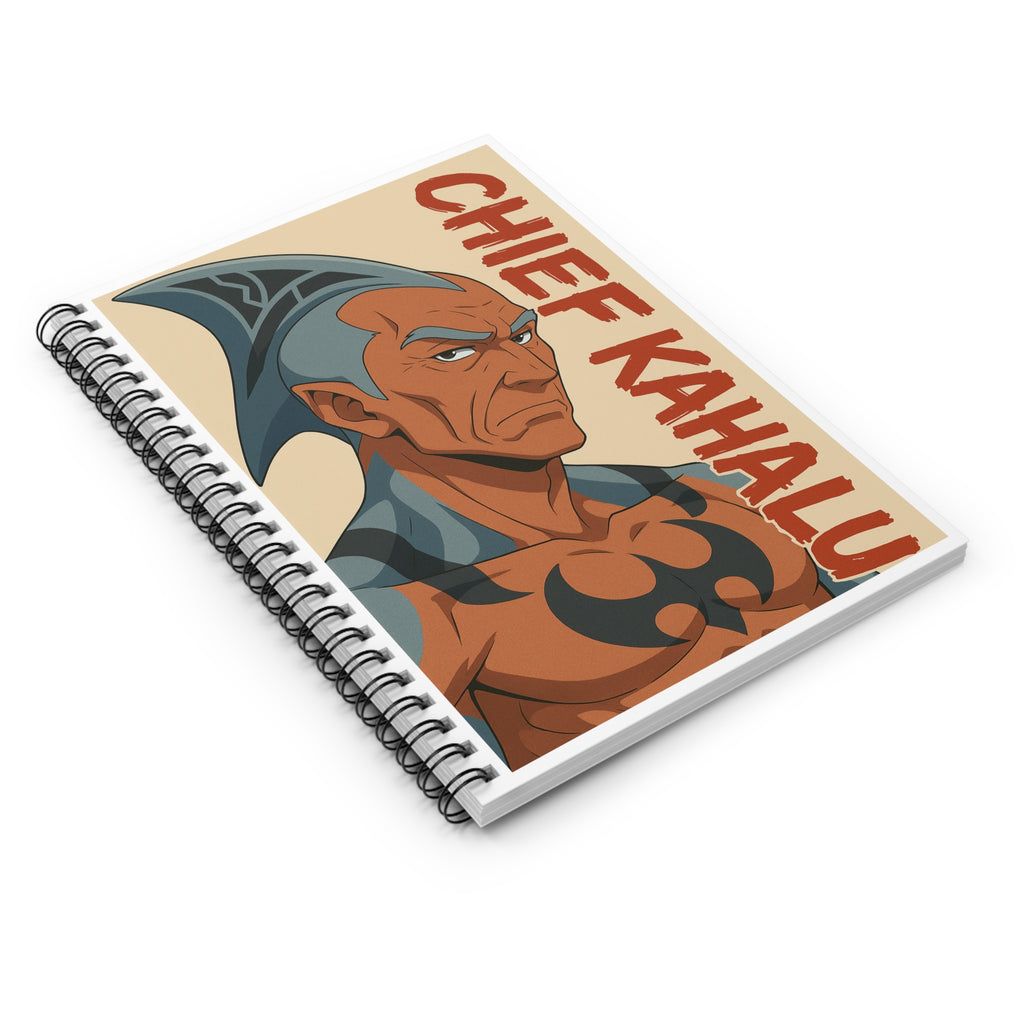 Chief Kahalu Sci-Fi Spiral Notebook - Ruled Line, Journal, Notepad, Da Guv Fan Gift, Stationery