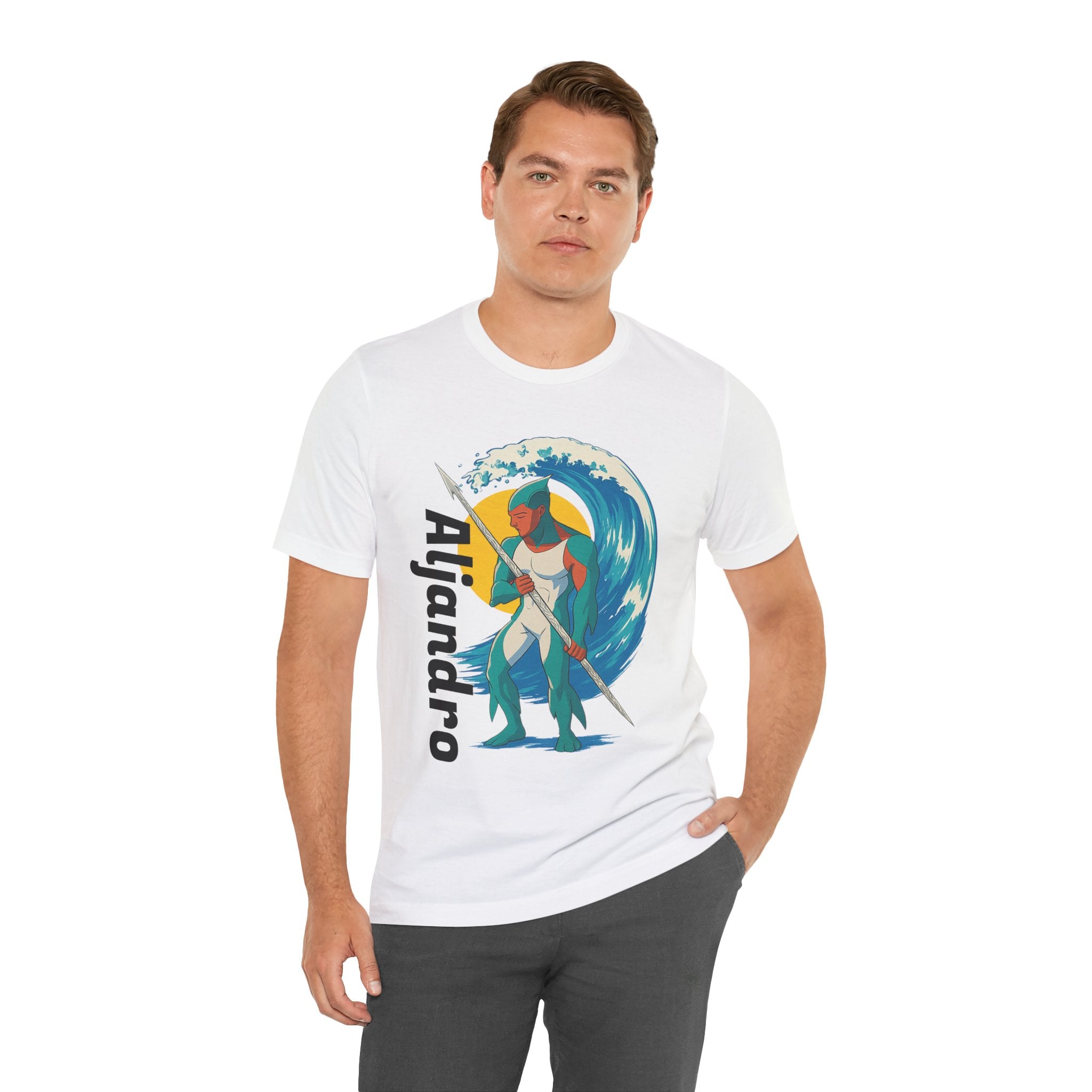 Aljandro Wave Warrior T-Shirt — Personalized 'Aljandro' Surf Guardian Tee