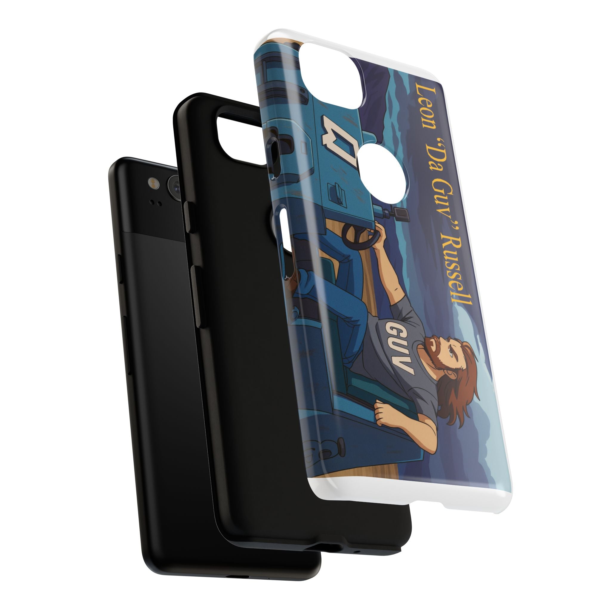 Phone Cases, Tough Phone Covers, Book Character Fan Gift, Sci-Fi Tank Art, Leon 'Da Guv' Russell Design