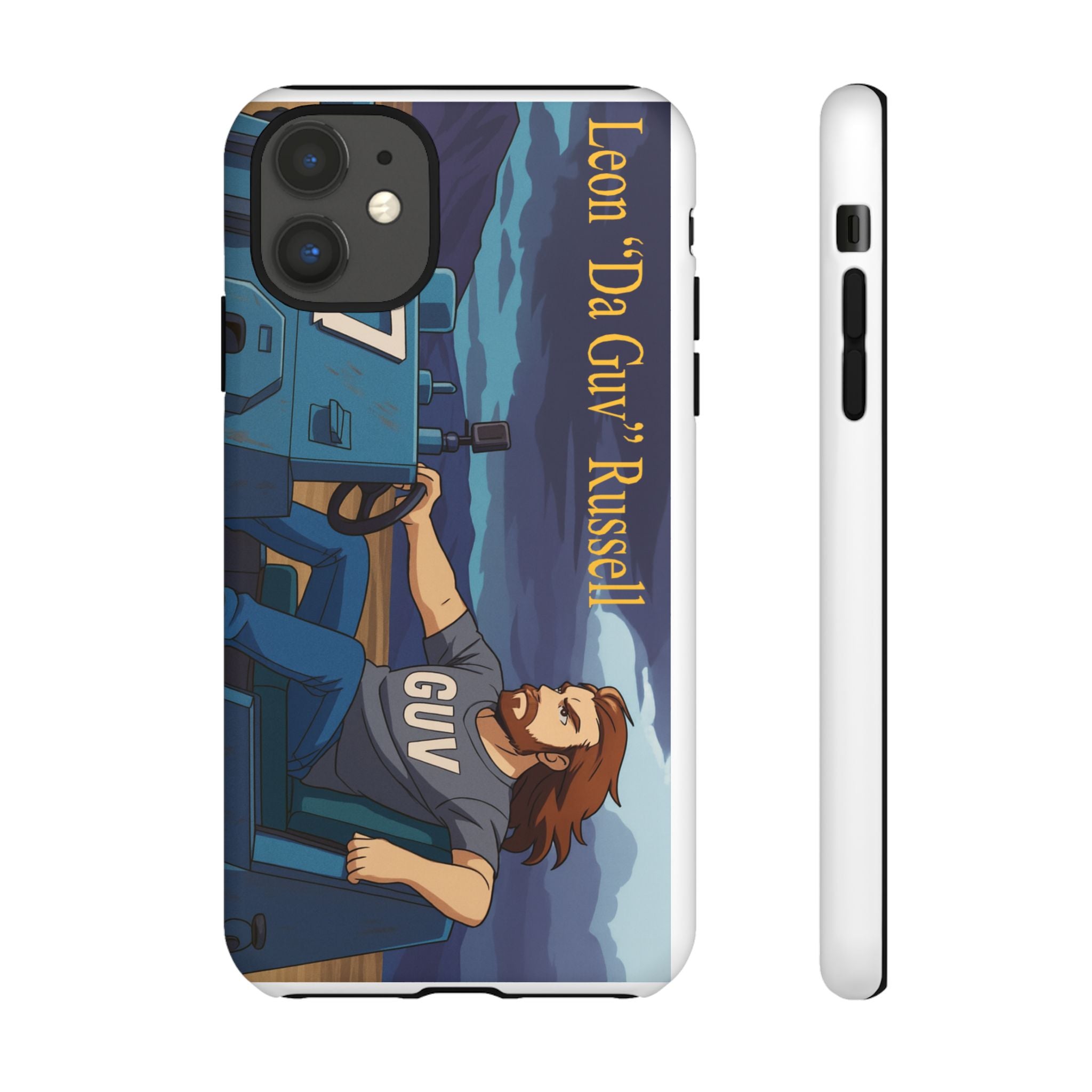 Phone Cases, Tough Phone Covers, Book Character Fan Gift, Sci-Fi Tank Art, Leon 'Da Guv' Russell Design