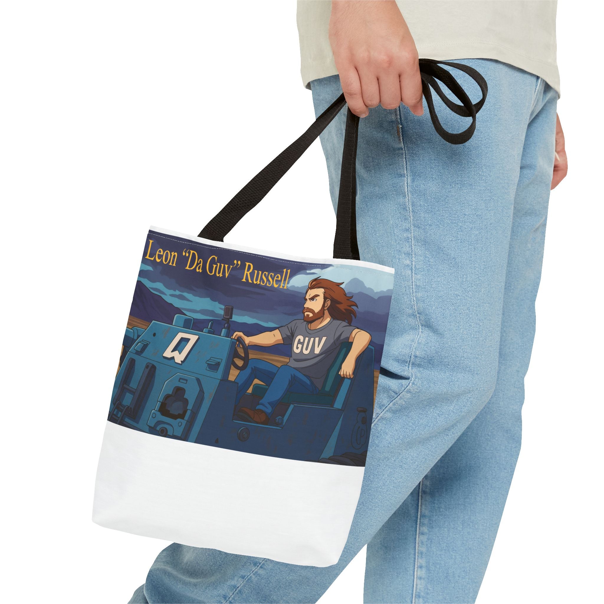 Tank Tote Bag - Leon "Da Guv" Russell from "Da Guv" Sci-Fi Book, Gift for Sci-Fi Fans, Unique Bookish Bag, Literary Tote, Book Lover Gift