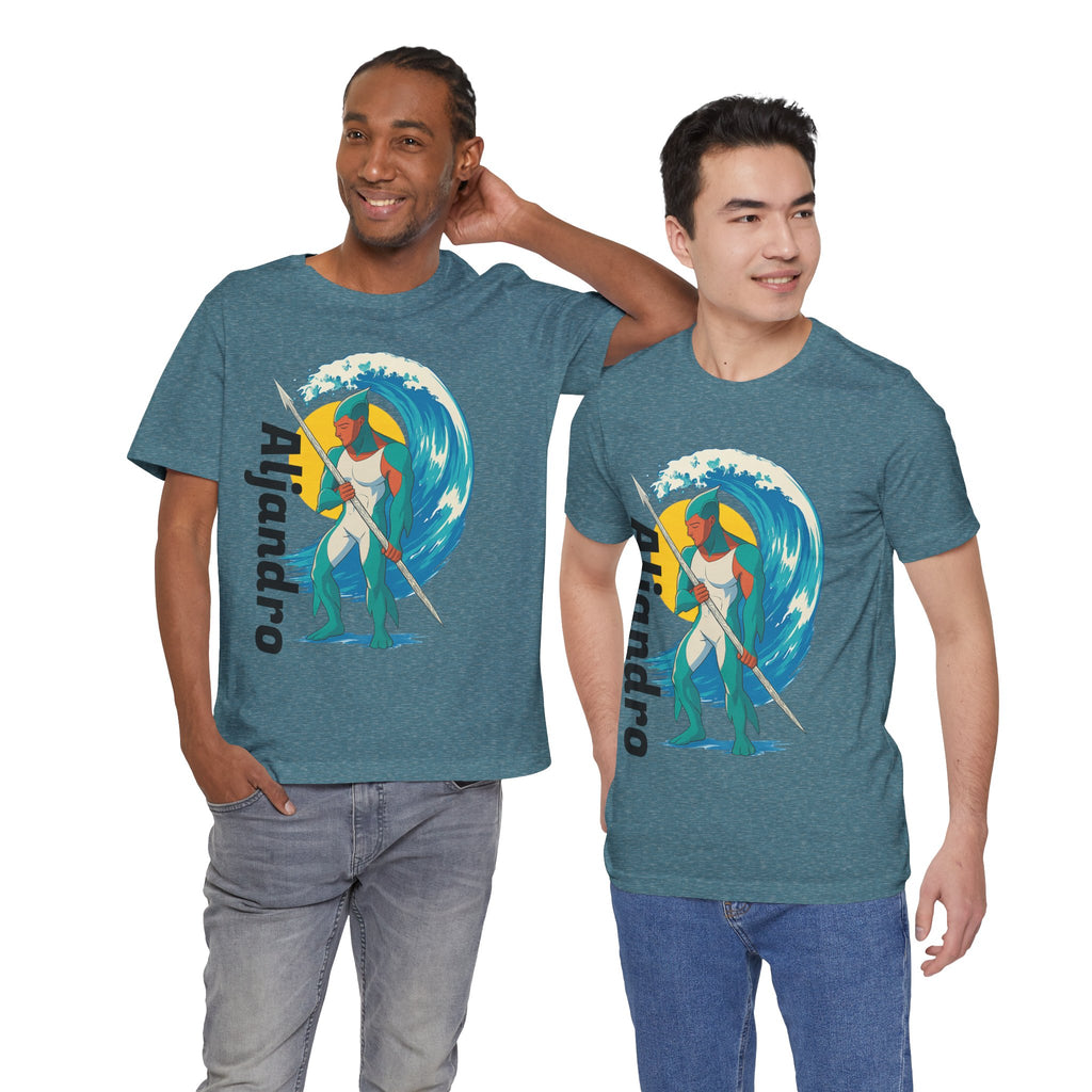 Aljandro Wave Warrior T-Shirt — Personalized 'Aljandro' Surf Guardian Tee