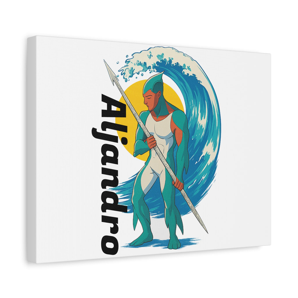 Anime Aljandro Canvas Print, Home Decor Gift, Coastal Wall Art, Unique Custom Canvas, Modern Minimalist Artwork