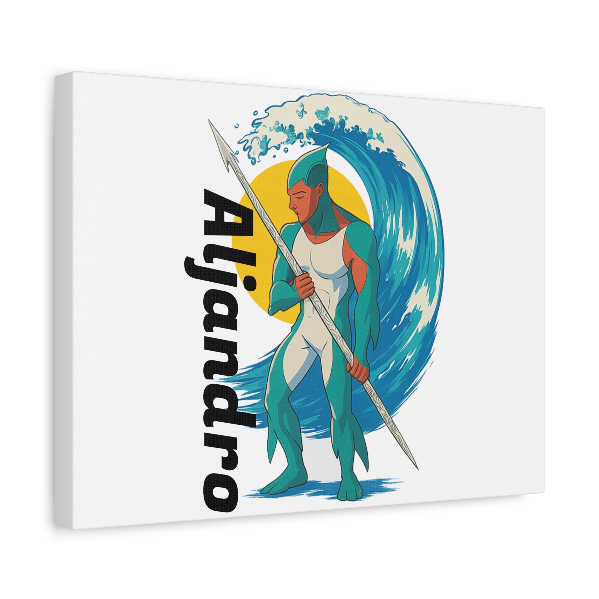 Anime Aljandro Canvas Print, Home Decor Gift, Coastal Wall Art, Unique Custom Canvas, Modern Minimalist Artwork