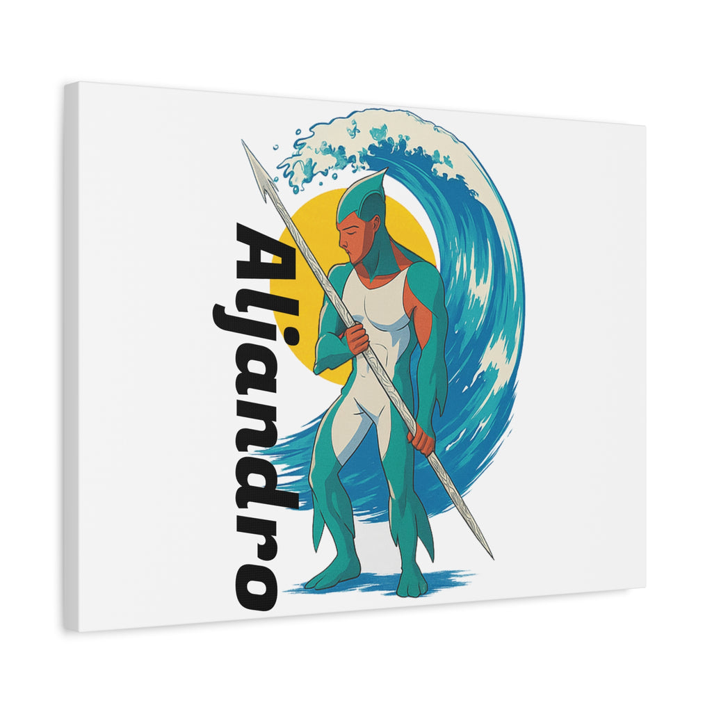 Anime Aljandro Canvas Print, Home Decor Gift, Coastal Wall Art, Unique Custom Canvas, Modern Minimalist Artwork