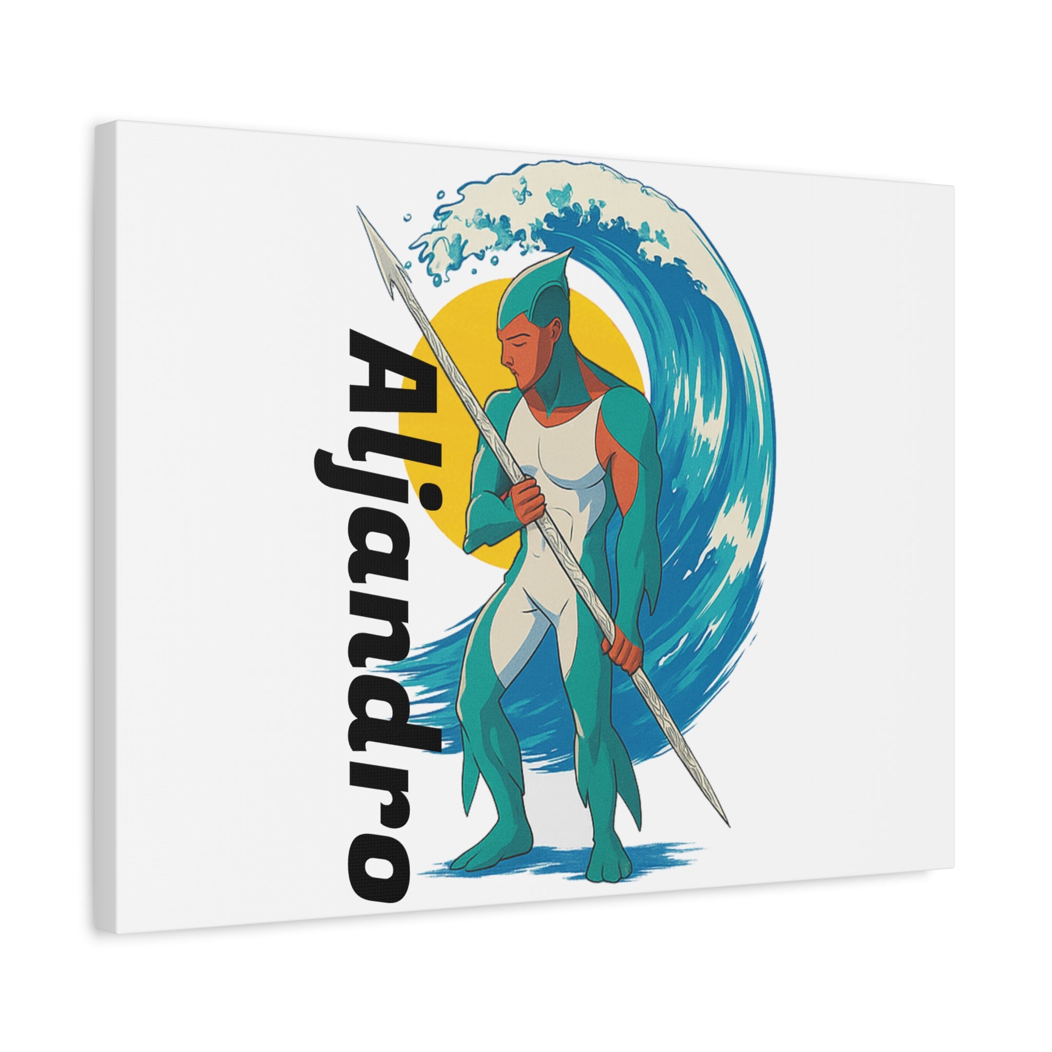 Anime Aljandro Canvas Print, Home Decor Gift, Coastal Wall Art, Unique Custom Canvas, Modern Minimalist Artwork