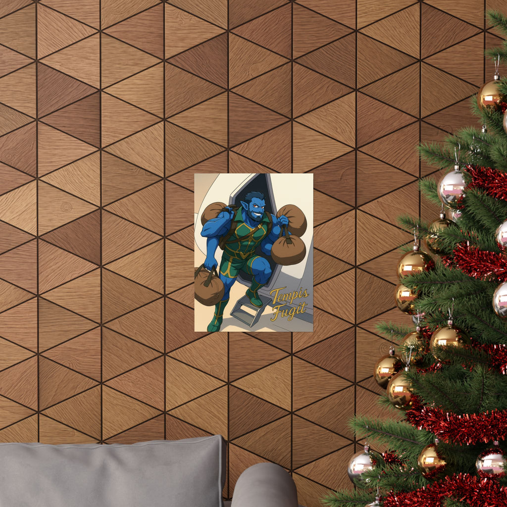 Anime Tempis Fugit Matte Vertical Posters - Sci-Fi Book Da Guv Art Prints, Wall Decor, Fan Merchandise, Geek Gift, Room Decoration