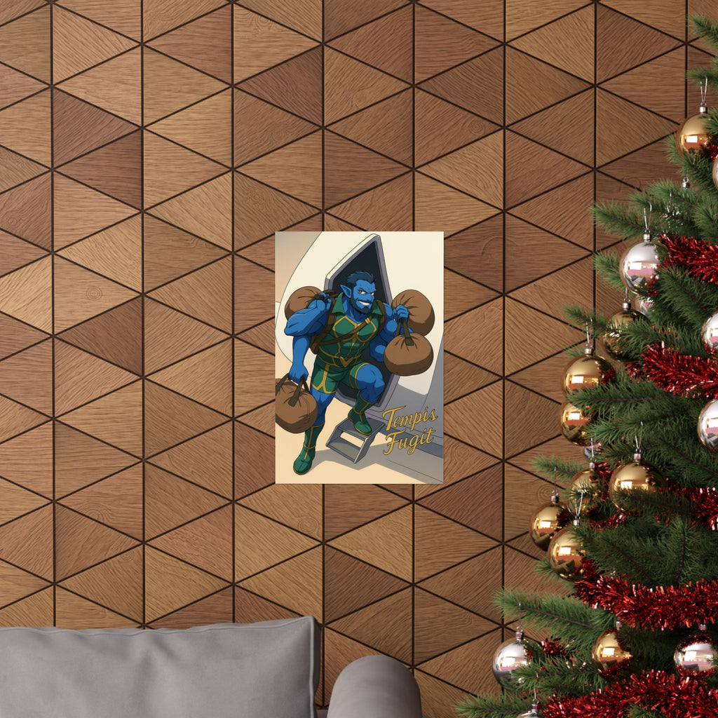 Anime Tempis Fugit Matte Vertical Posters - Sci-Fi Book Da Guv Art Prints, Wall Decor, Fan Merchandise, Geek Gift, Room Decoration