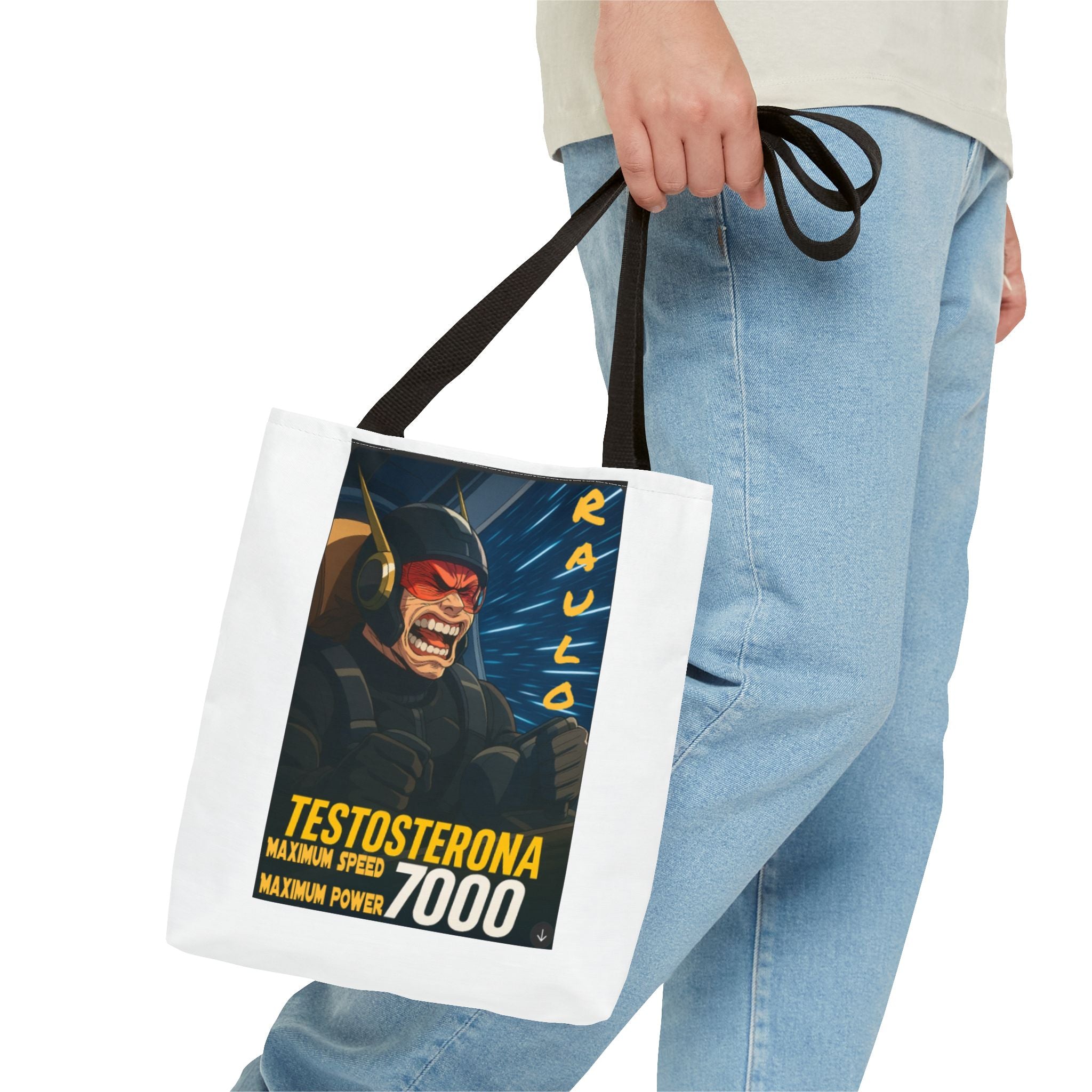 Anime Raulo Tote Bag, testosterona 7000, Da Guv Shopping Bag, Gift for Him, Casual Daily Use, Fitness Tote, Unique Design
