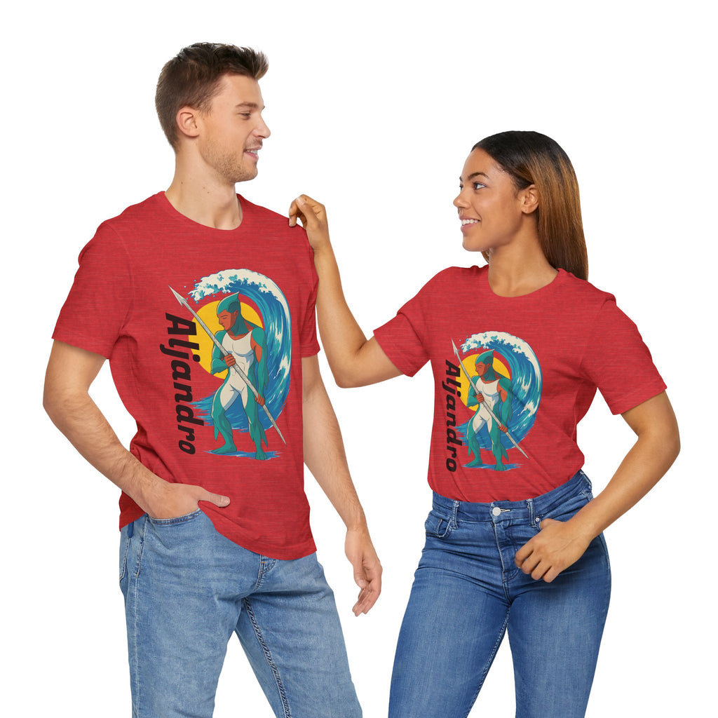 Aljandro Wave Warrior T-Shirt — Personalized 'Aljandro' Surf Guardian Tee