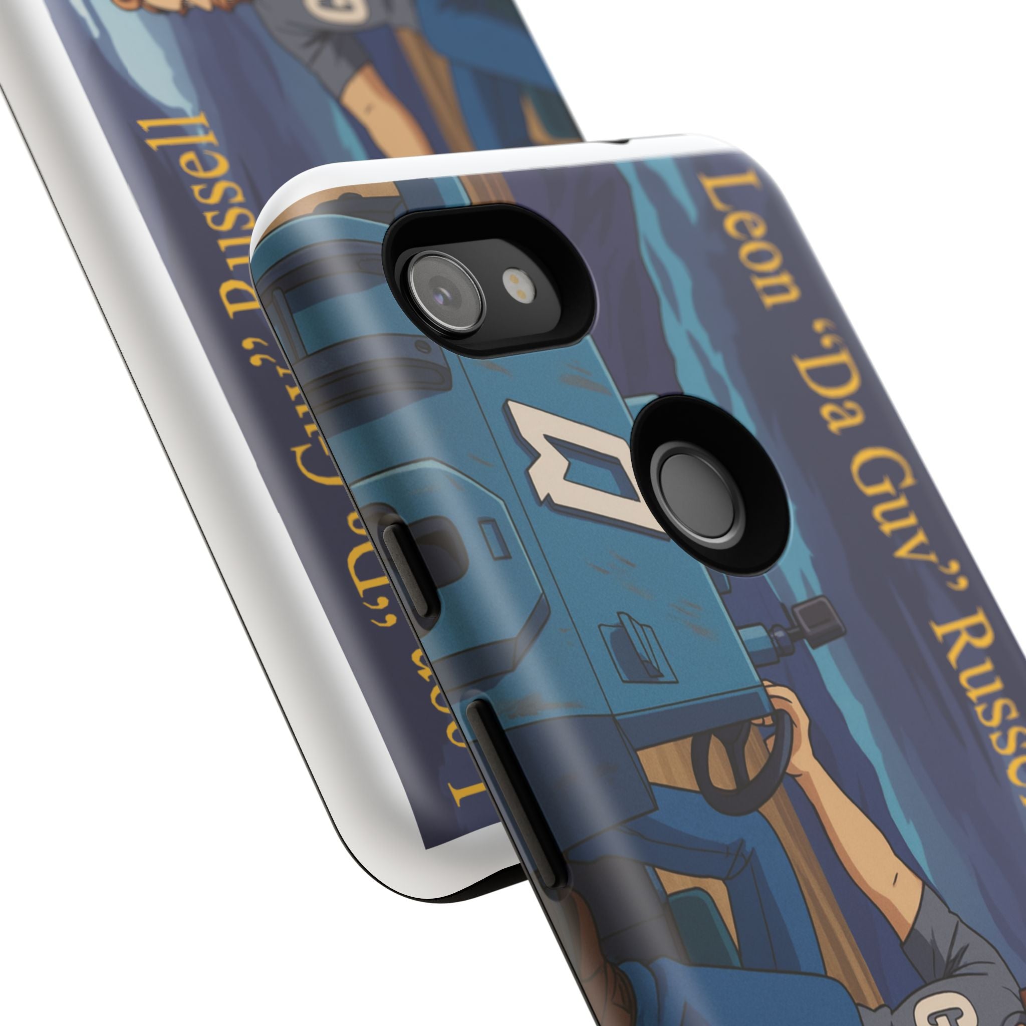 Phone Cases, Tough Phone Covers, Book Character Fan Gift, Sci-Fi Tank Art, Leon 'Da Guv' Russell Design