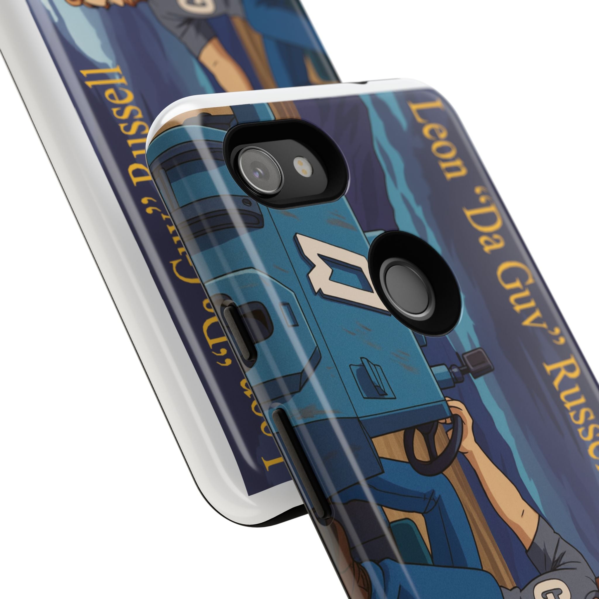 Phone Cases, Tough Phone Covers, Book Character Fan Gift, Sci-Fi Tank Art, Leon 'Da Guv' Russell Design