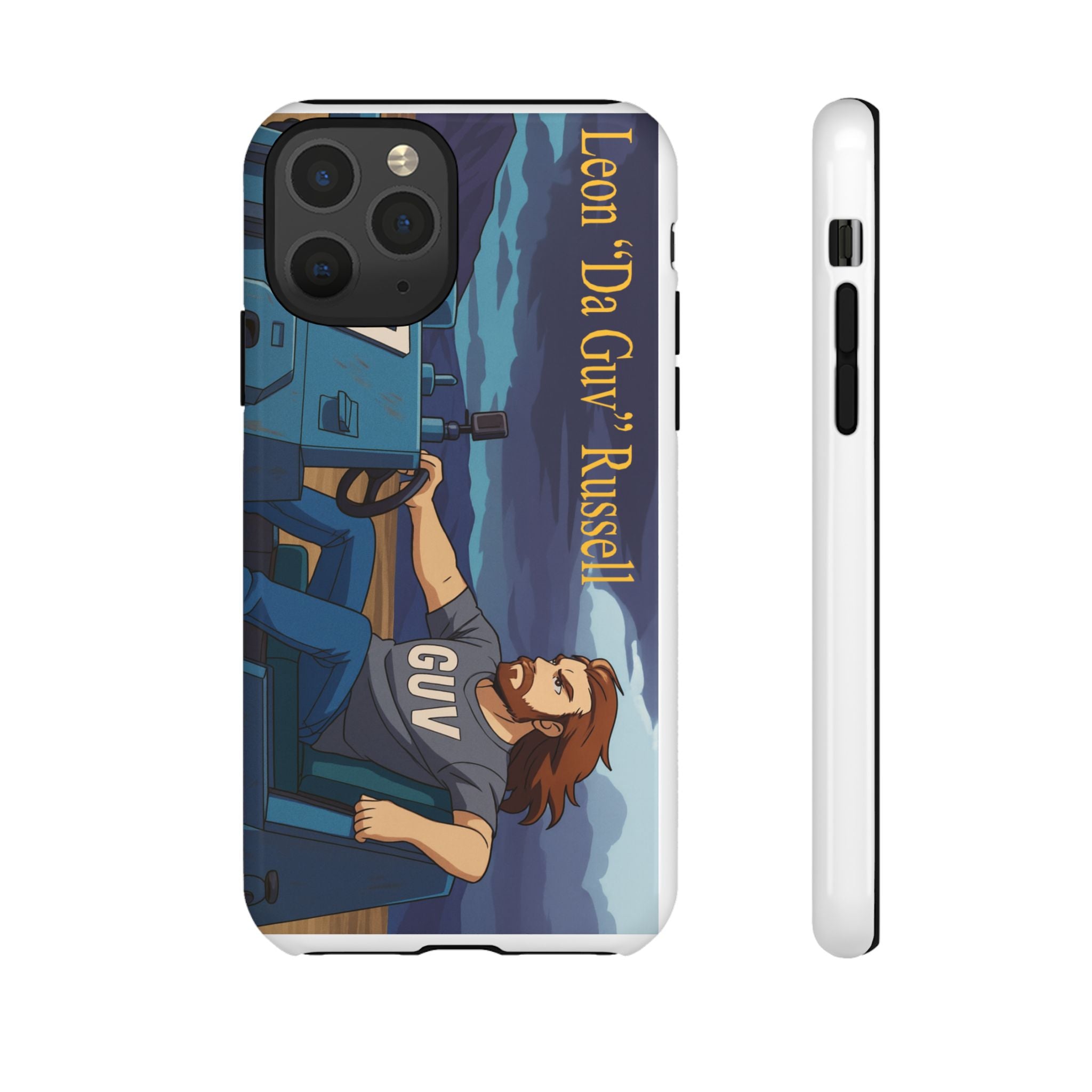 Phone Cases, Tough Phone Covers, Book Character Fan Gift, Sci-Fi Tank Art, Leon 'Da Guv' Russell Design